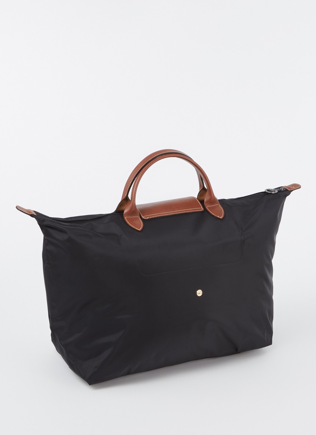 Longchamp Le Pliage Original reistas L met leren details - achterkant zwart