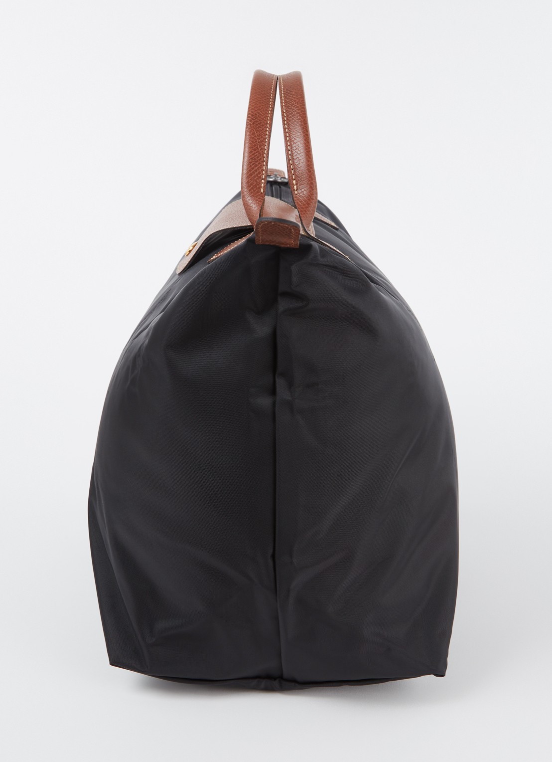Longchamp Le Pliage Original reistas L met leren details - detail 3 zwart