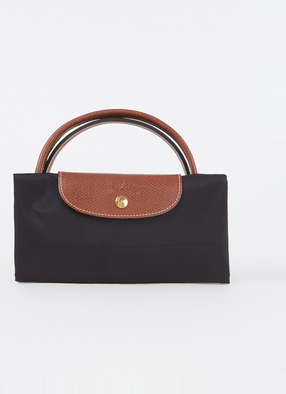 Longchamp Le Pliage Original reistas L met leren details - detail 4 zwart
