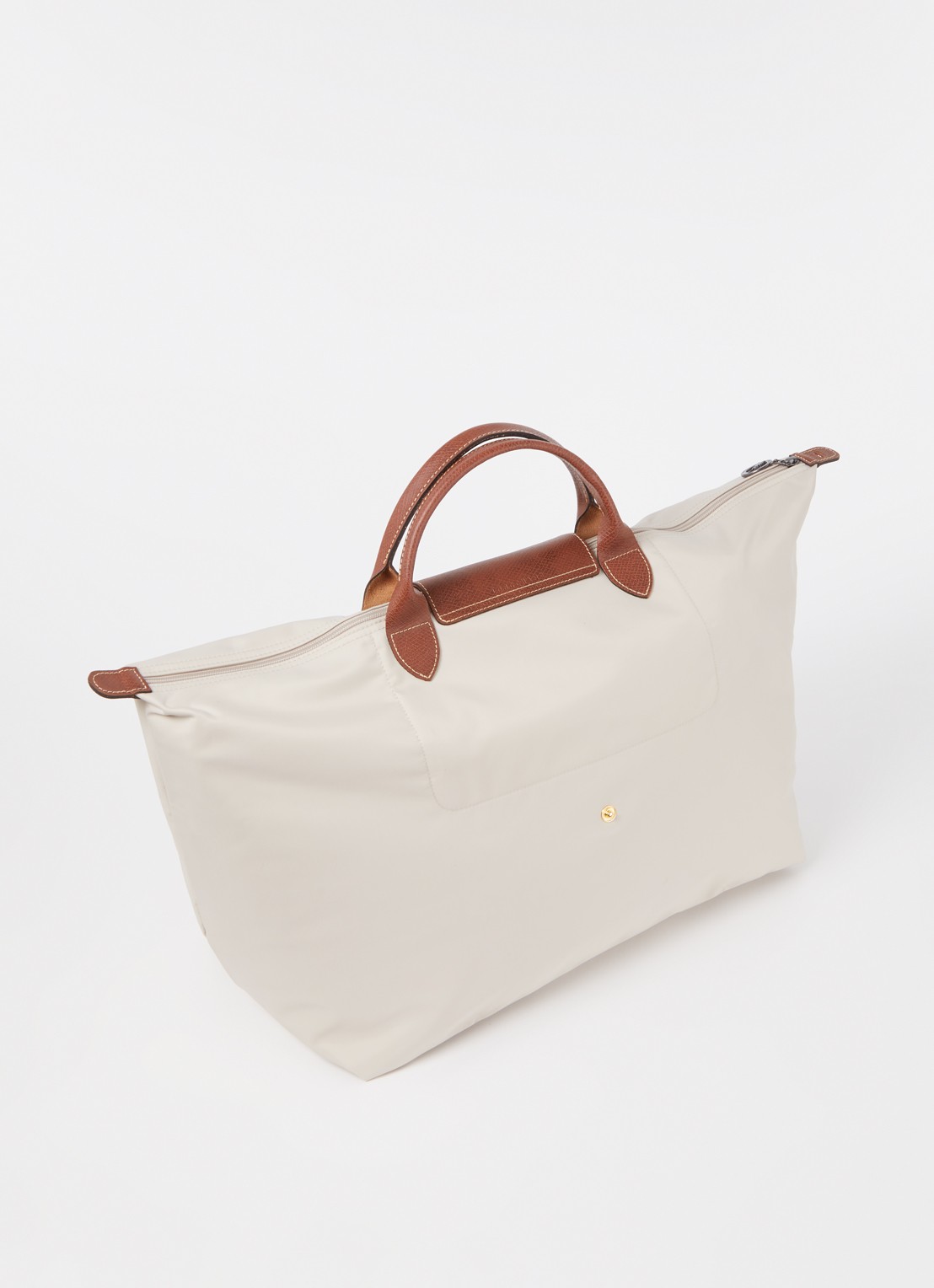 Longchamp Le Pliage Original reistas L met leren details - achterkant creme