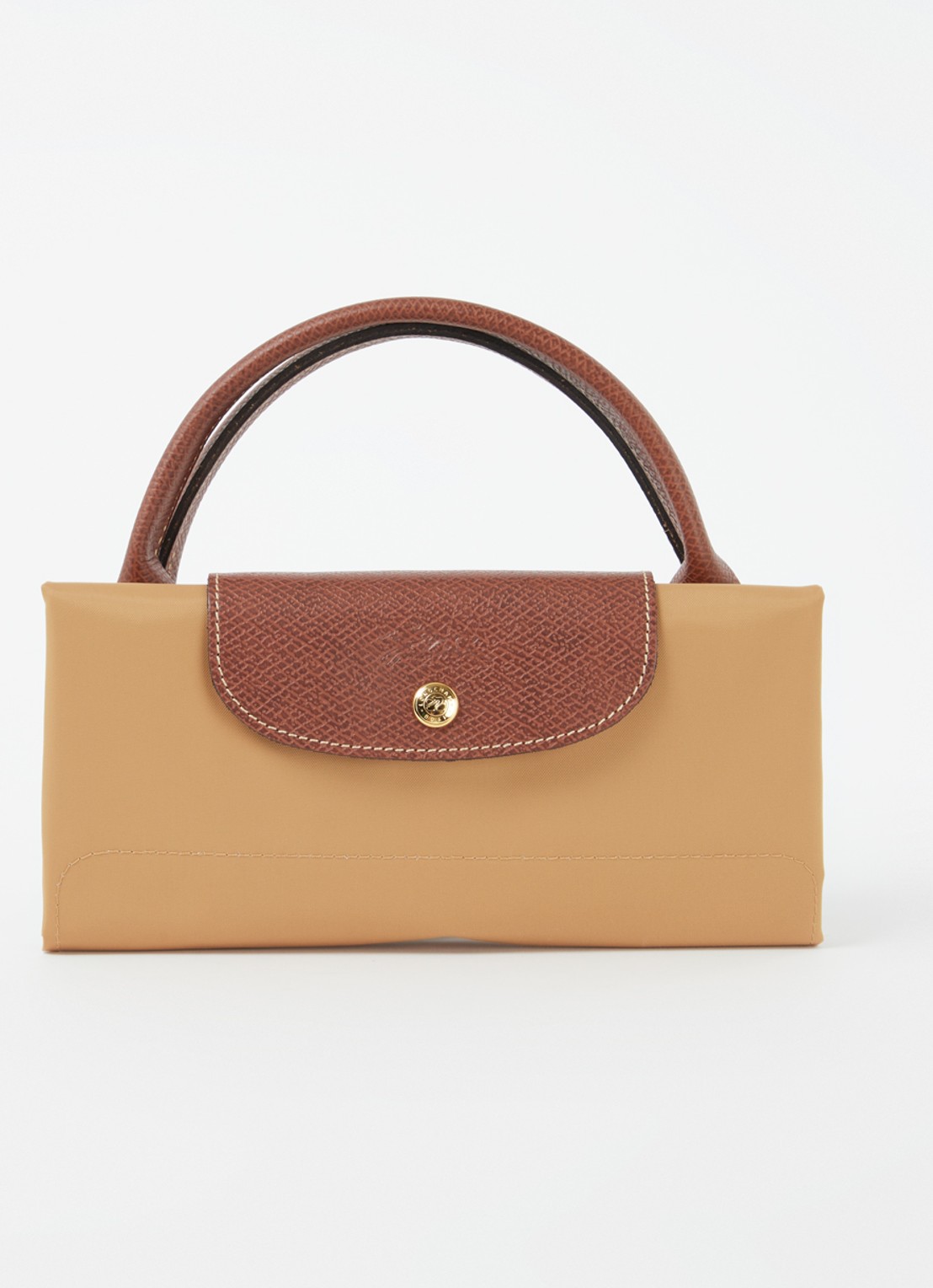 Longchamp Le Pliage Original reistas L met leren details - detail 3 camel