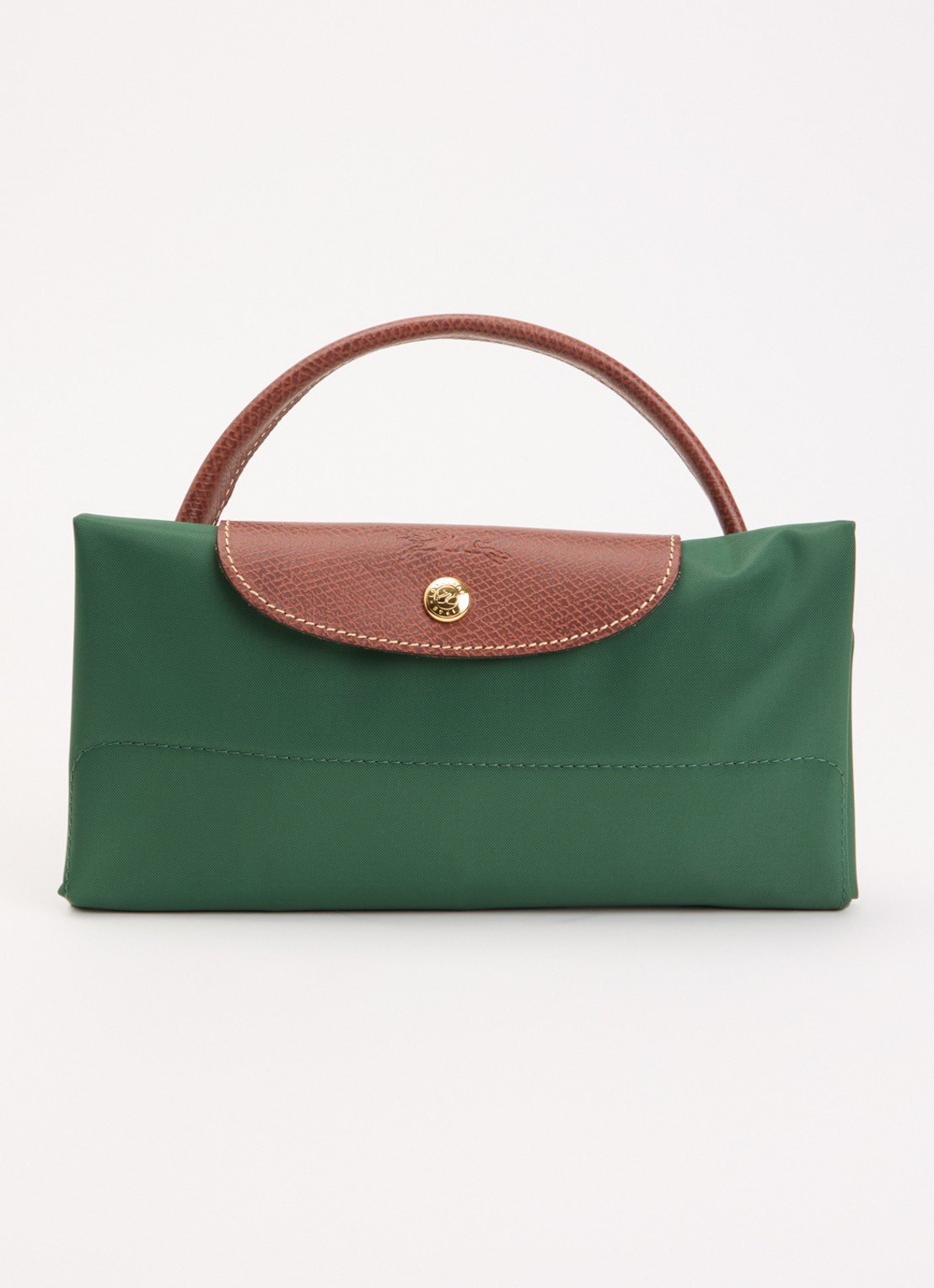 Longchamp Le Pliage Original reistas L met leren details - detail 5 donkergroen
