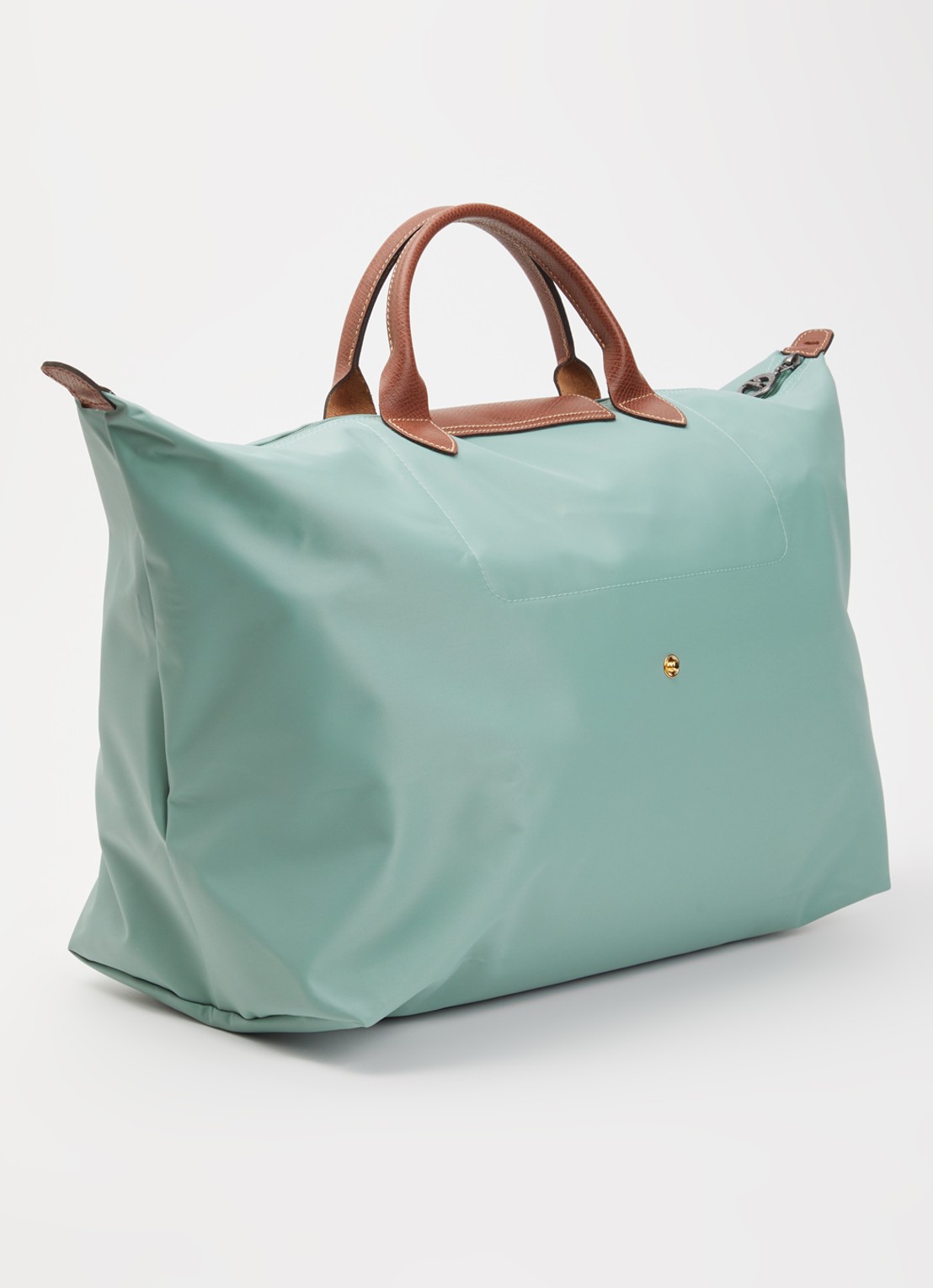 Longchamp Le Pliage Original reistas L met leren details - achterkant 7 mint