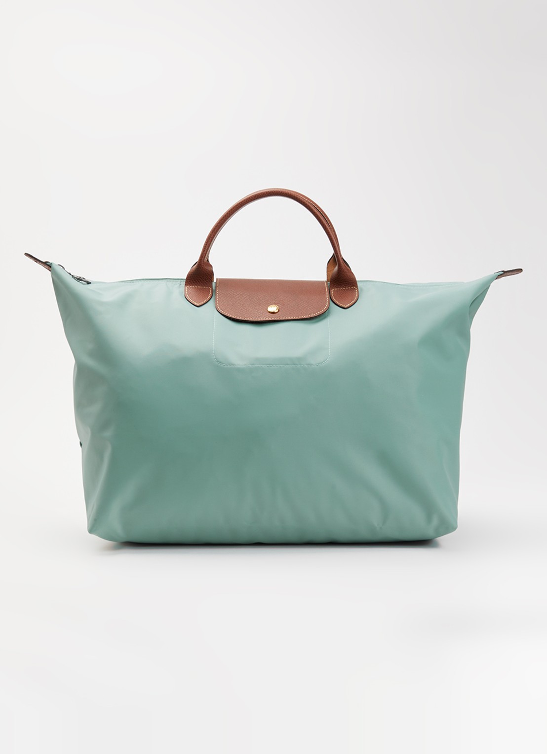 Longchamp Le Pliage Original reistas L met leren details - voorkant mint