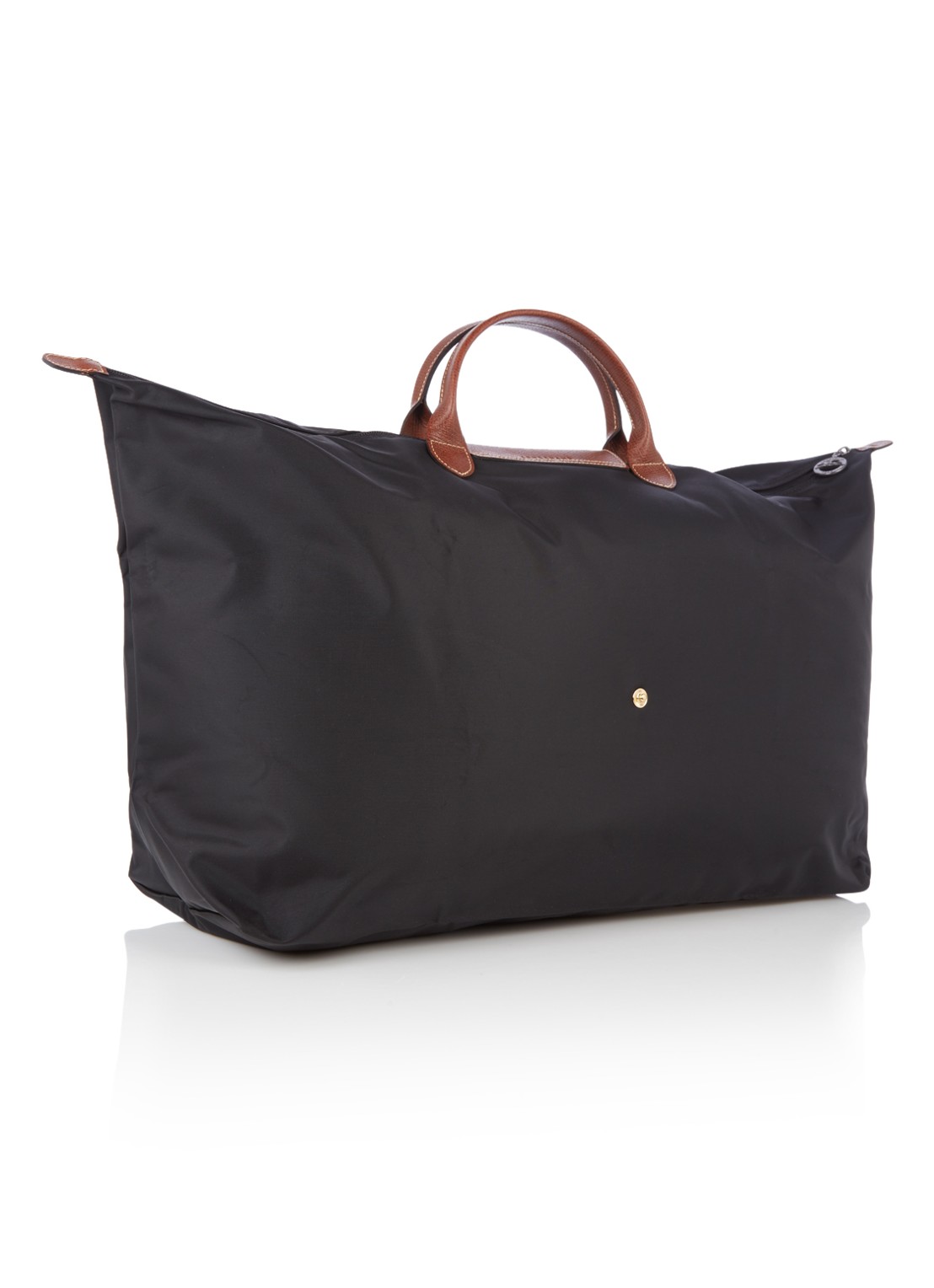 Longchamp Le Pliage Original reistas XL met leren details - detail zwart