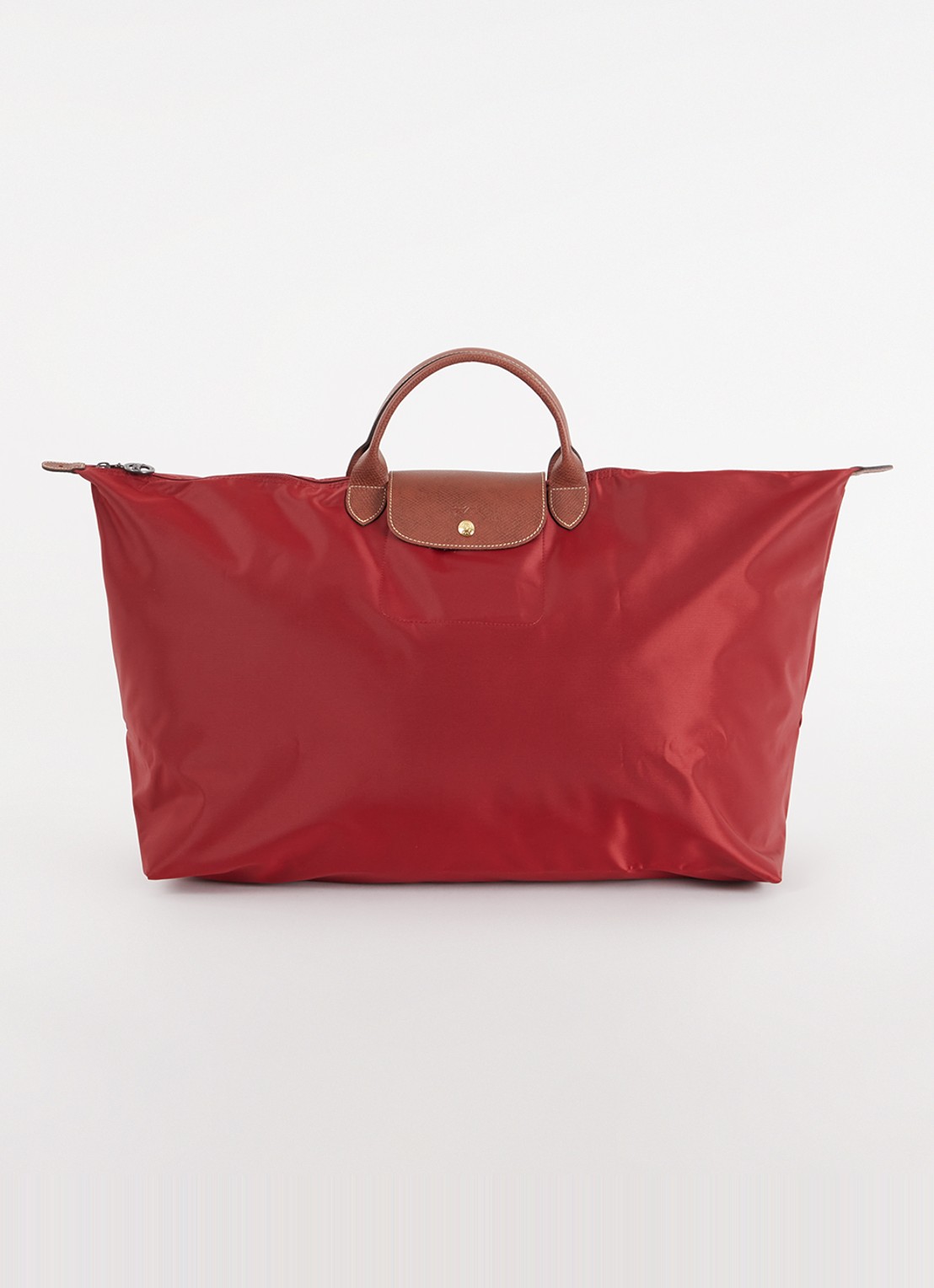 Longchamp Le Pliage Original reistas XL met leren details - voorkant 5 bordeauxrood