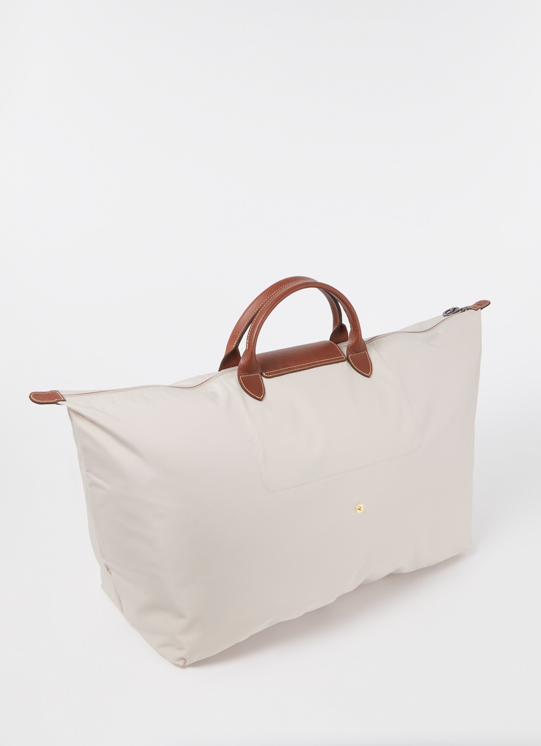 Longchamp Le Pliage Original reistas XL met leren details - achterkant creme