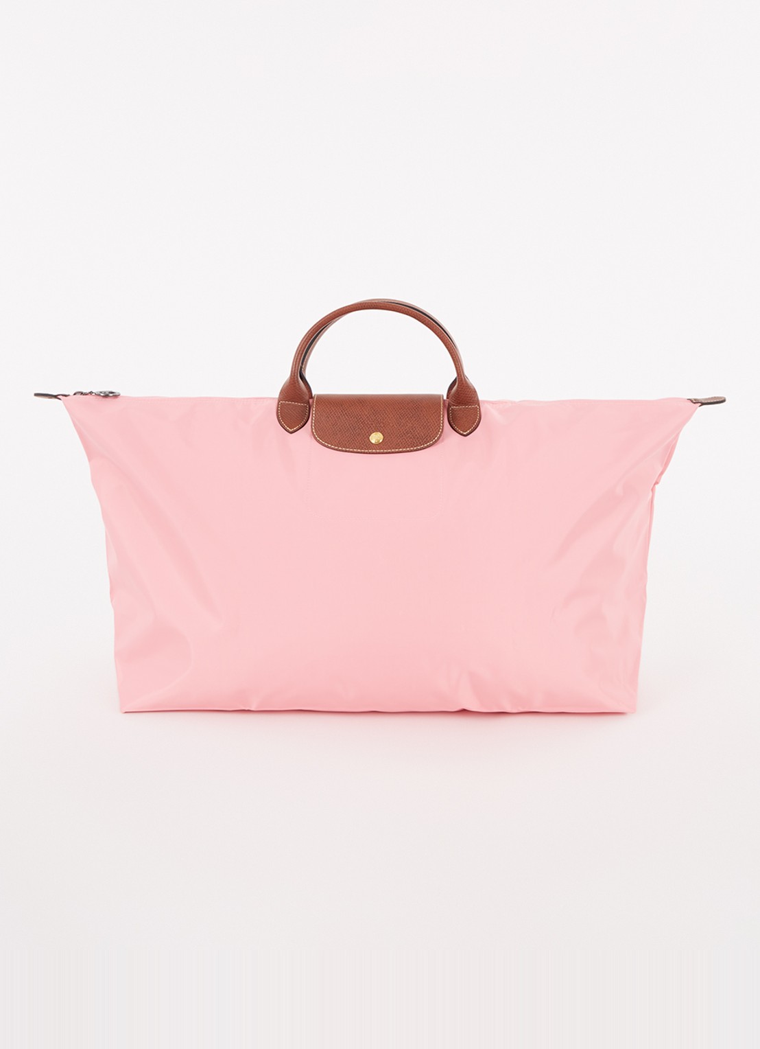Longchamp Le Pliage Original reistas XL met leren details - voorkant 4 roze