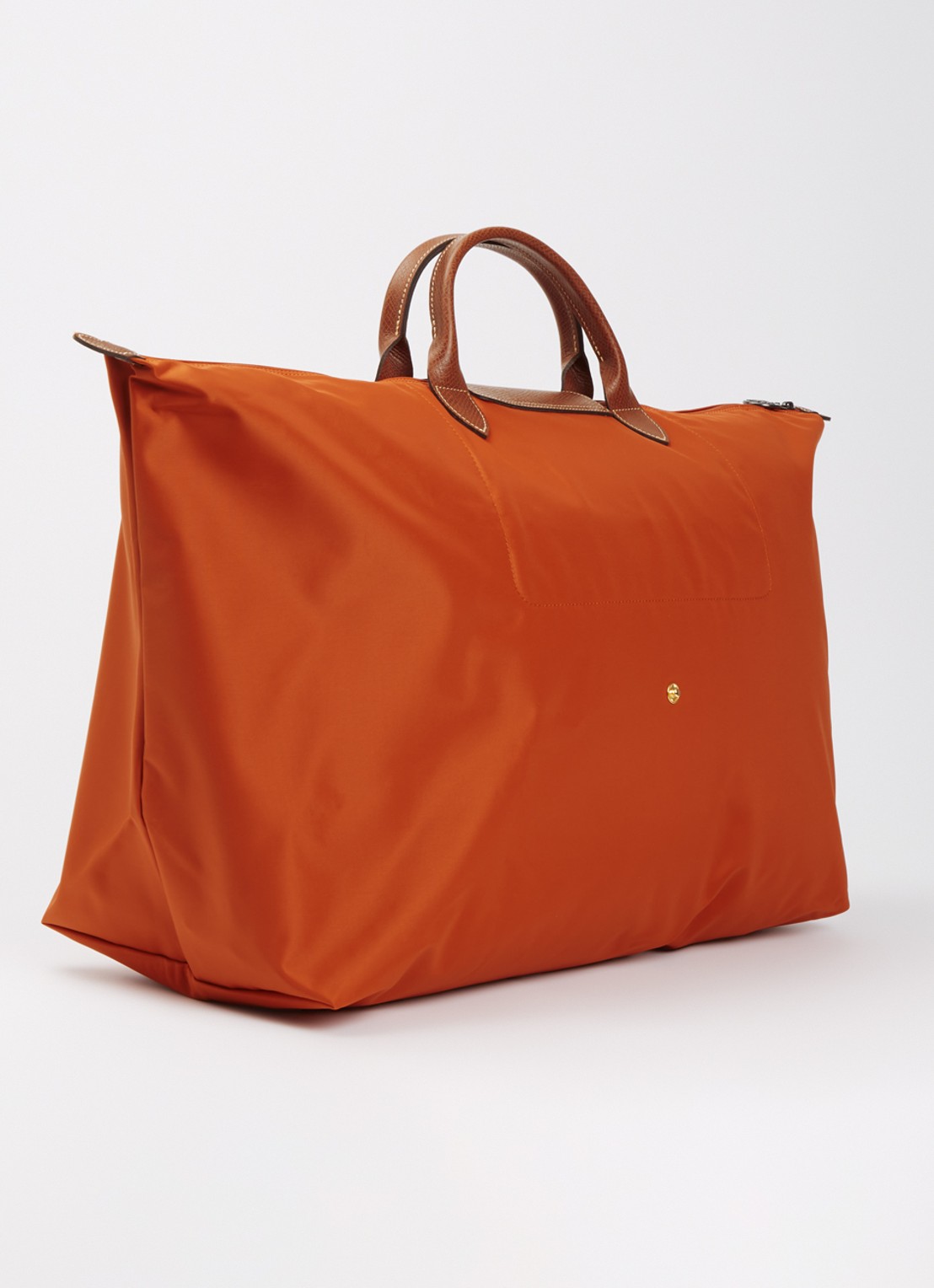 Longchamp Le Pliage Original reistas XL met leren details - achterkant roodbruin