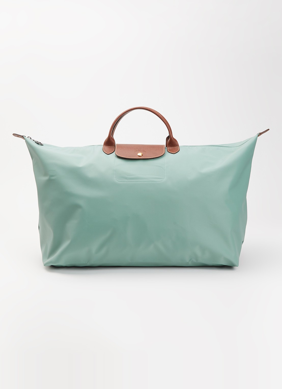 Longchamp Le Pliage Original reistas XL met leren details - voorkant mint