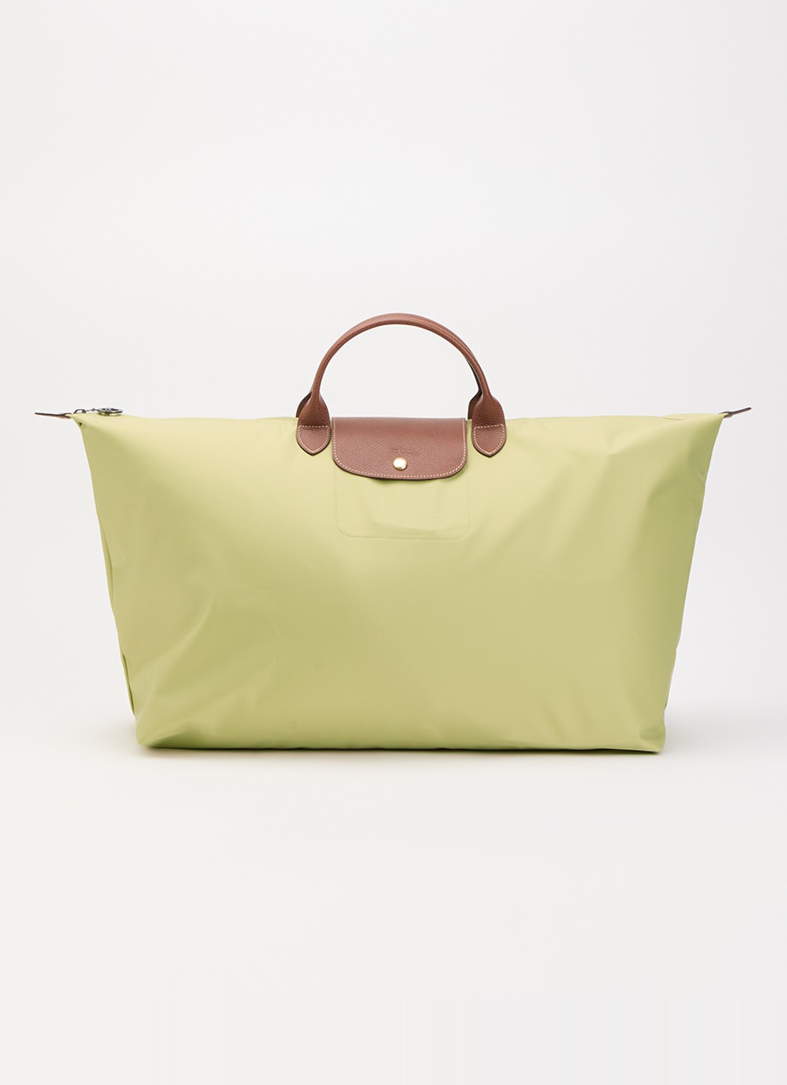 Longchamp Le Pliage Original reistas XL met leren details - voorkant 7 groen