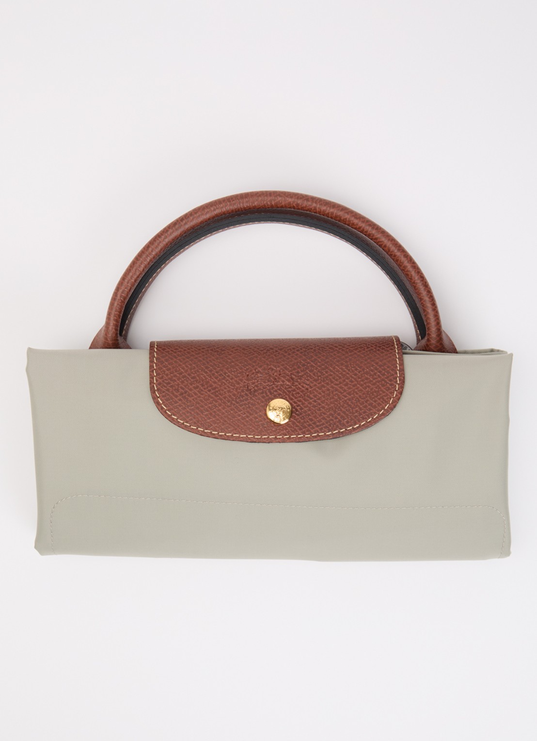 Longchamp Le Pliage Original reistas XL met leren details - detail 6 grijs