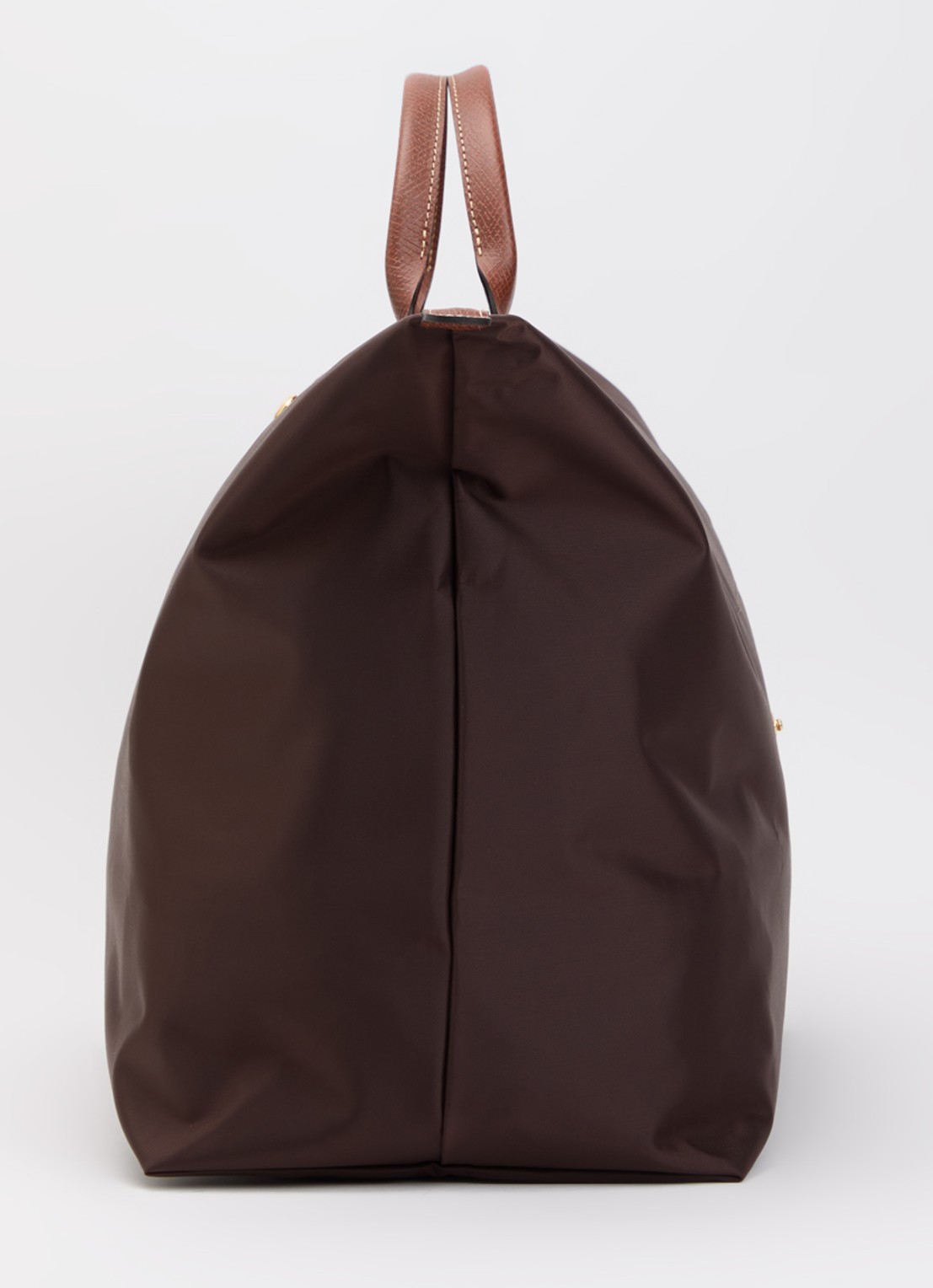 Longchamp Le Pliage Original reistas XL met leren details - detail 3 chocoladebruin
