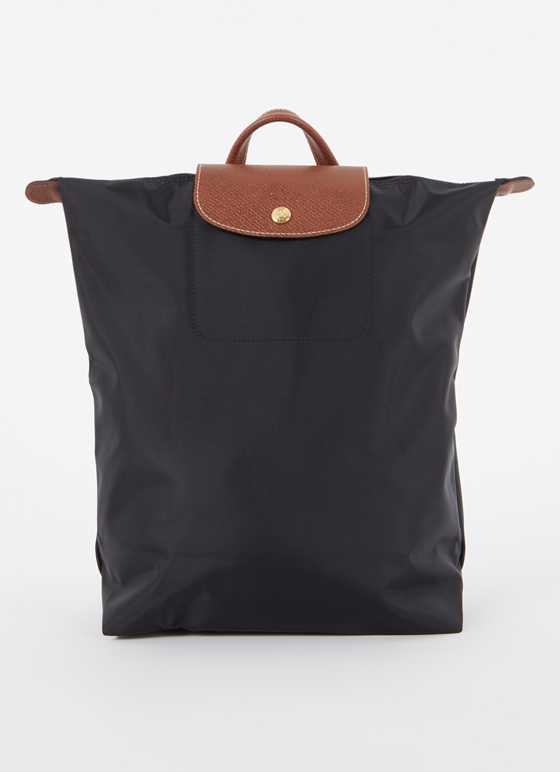 Longchamp Le Pliage Original rugzak M met leren details - voorkant 2 zwart