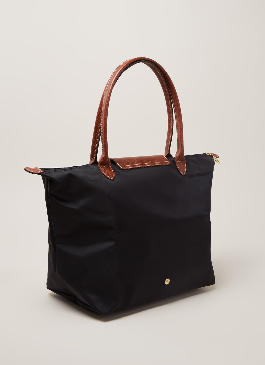 Longchamp Le Pliage Original schoudertas L met leren details - detail 5 zwart
