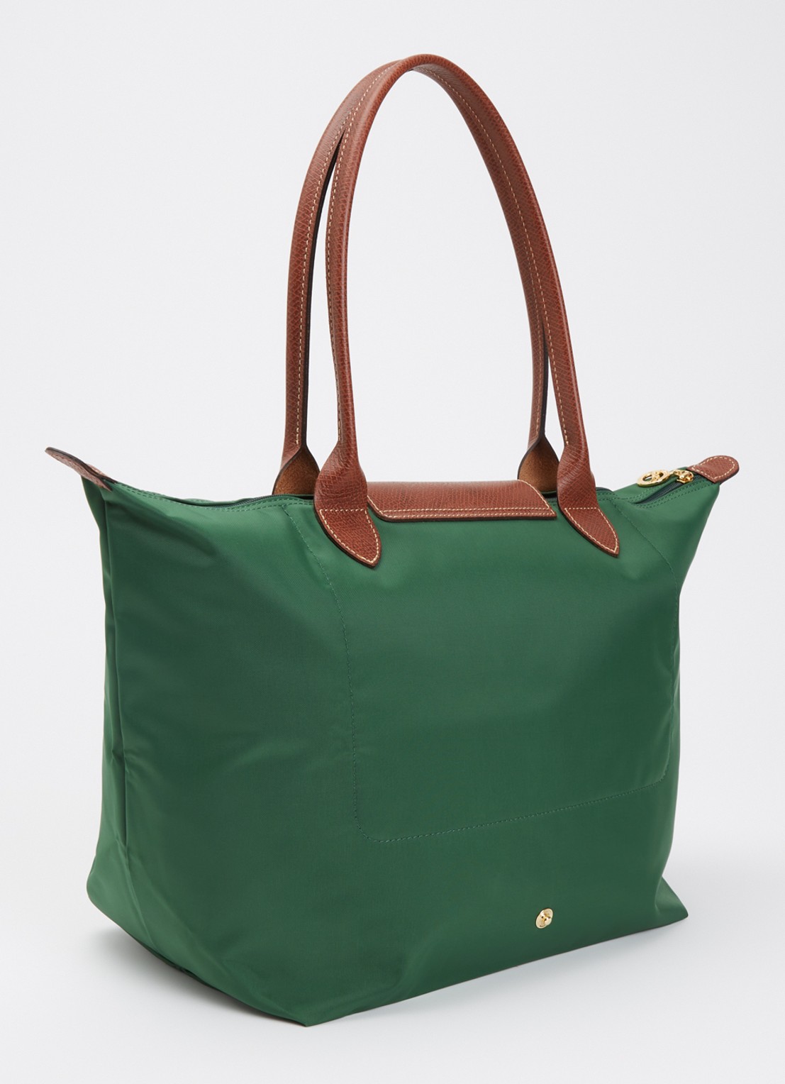 Longchamp Le Pliage Original schoudertas L met leren details - achterkant 3 groen