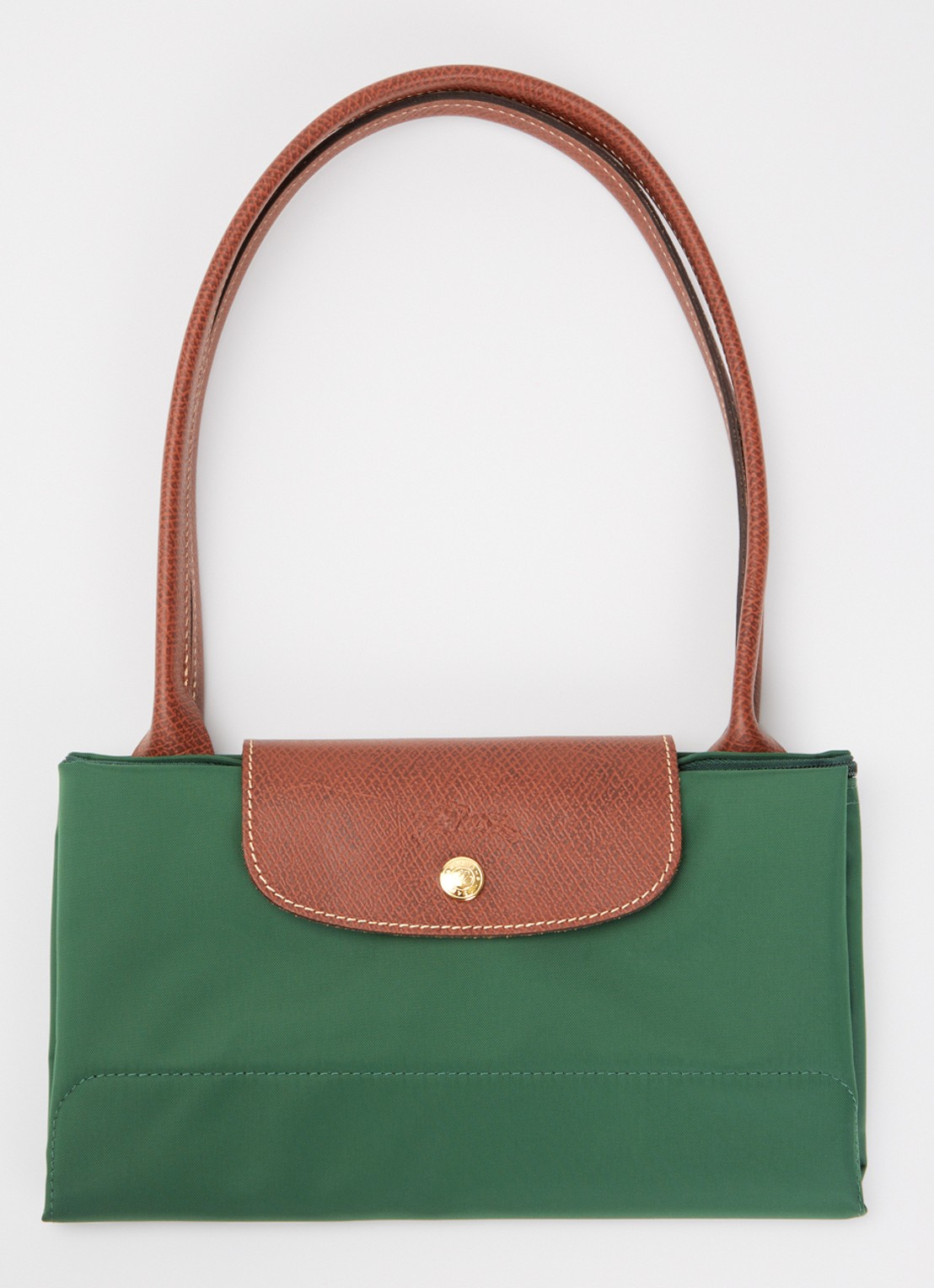 Longchamp Le Pliage Original schoudertas L met leren details - detail 6 groen
