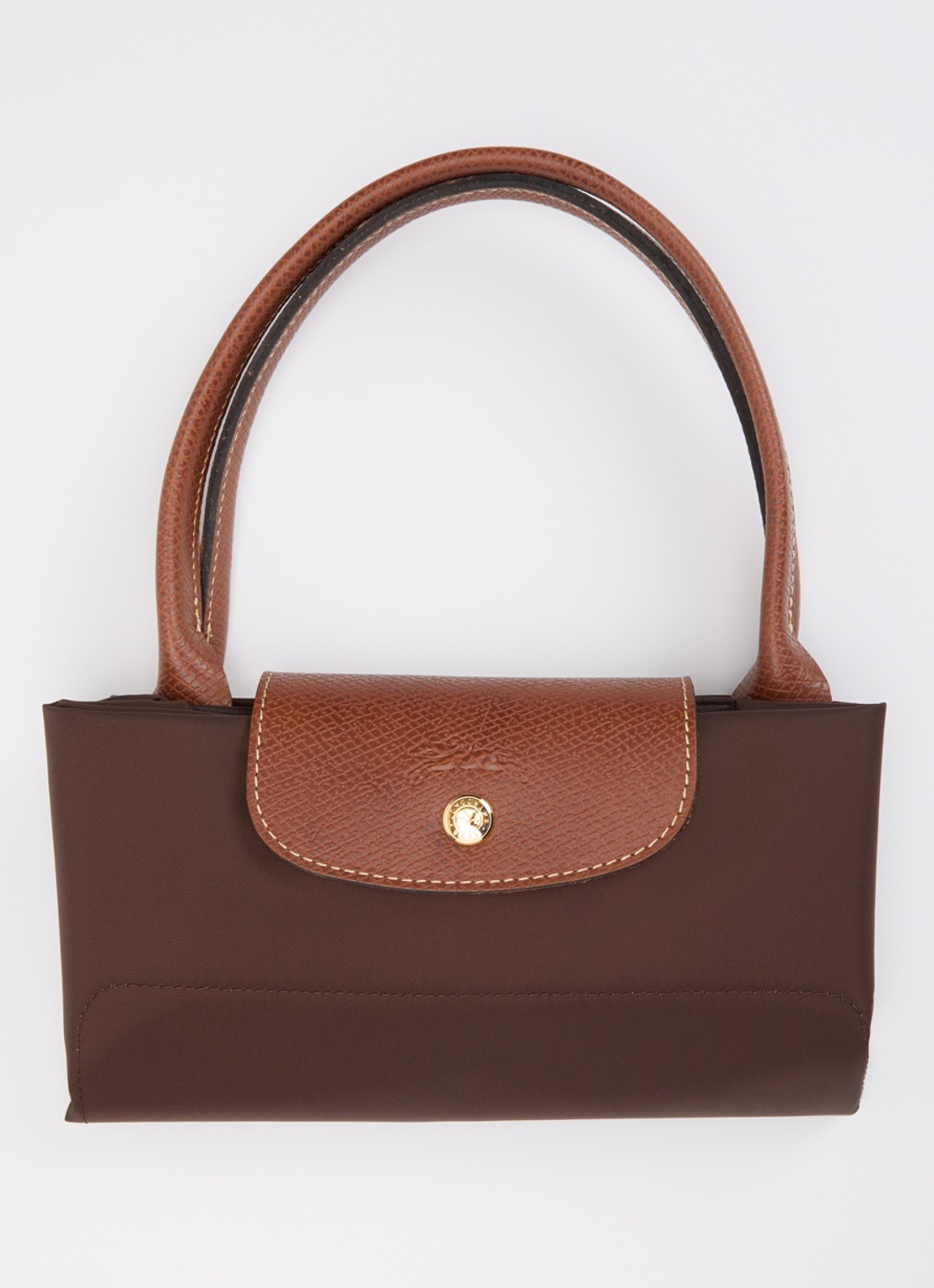 Longchamp Le Pliage Original schoudertas L met leren details - detail 4 donkerbruin