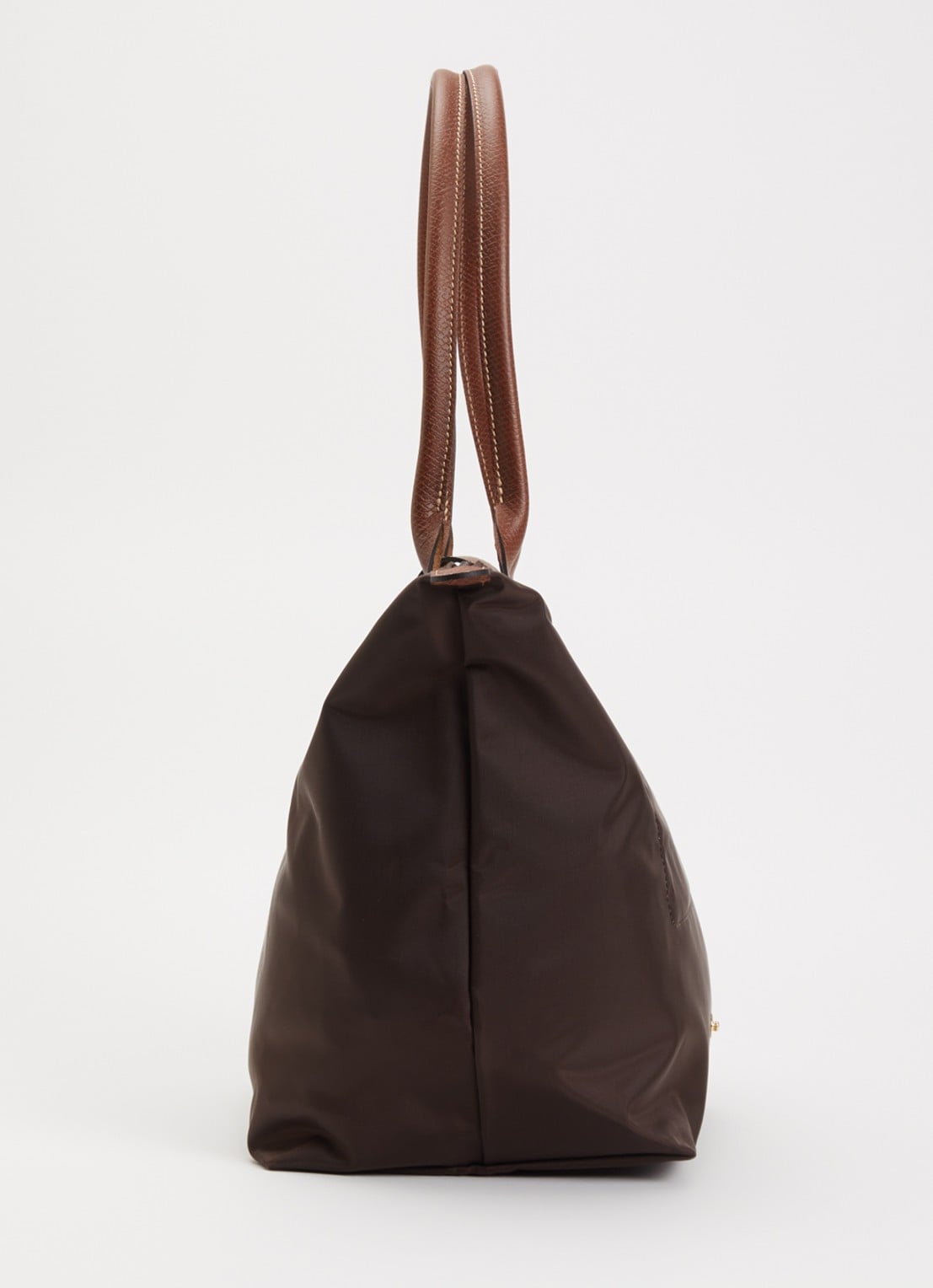 Longchamp Le Pliage Original schoudertas L met leren details - detail 4 chocoladebruin