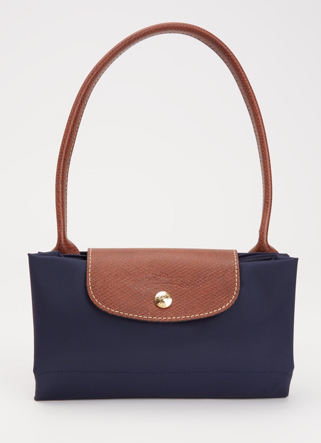 Longchamp Le Pliage Original schoudertas M met leren details - detail 5 donkerblauw