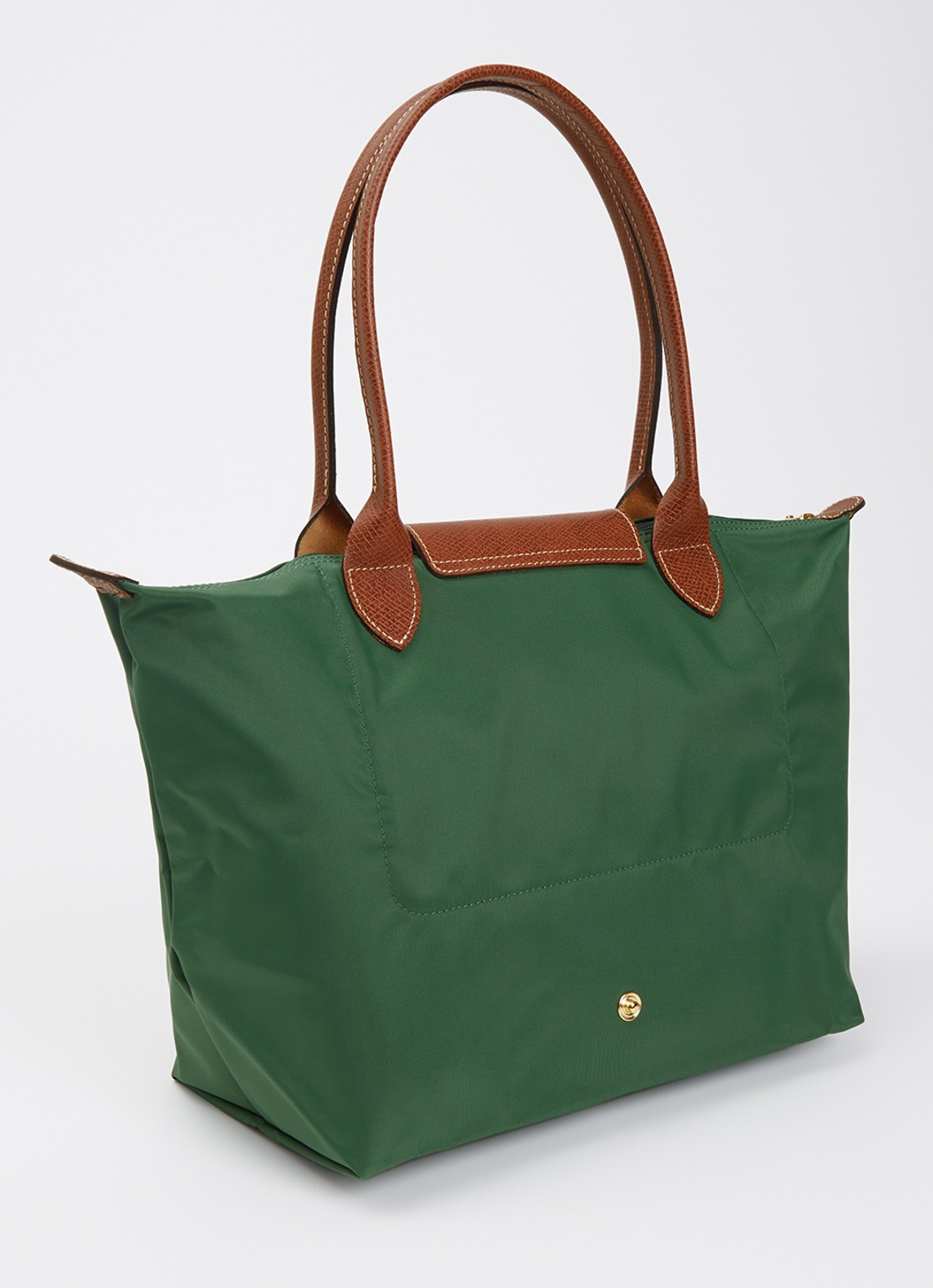 Longchamp Le Pliage Original schoudertas M met leren details - achterkant 3 groen