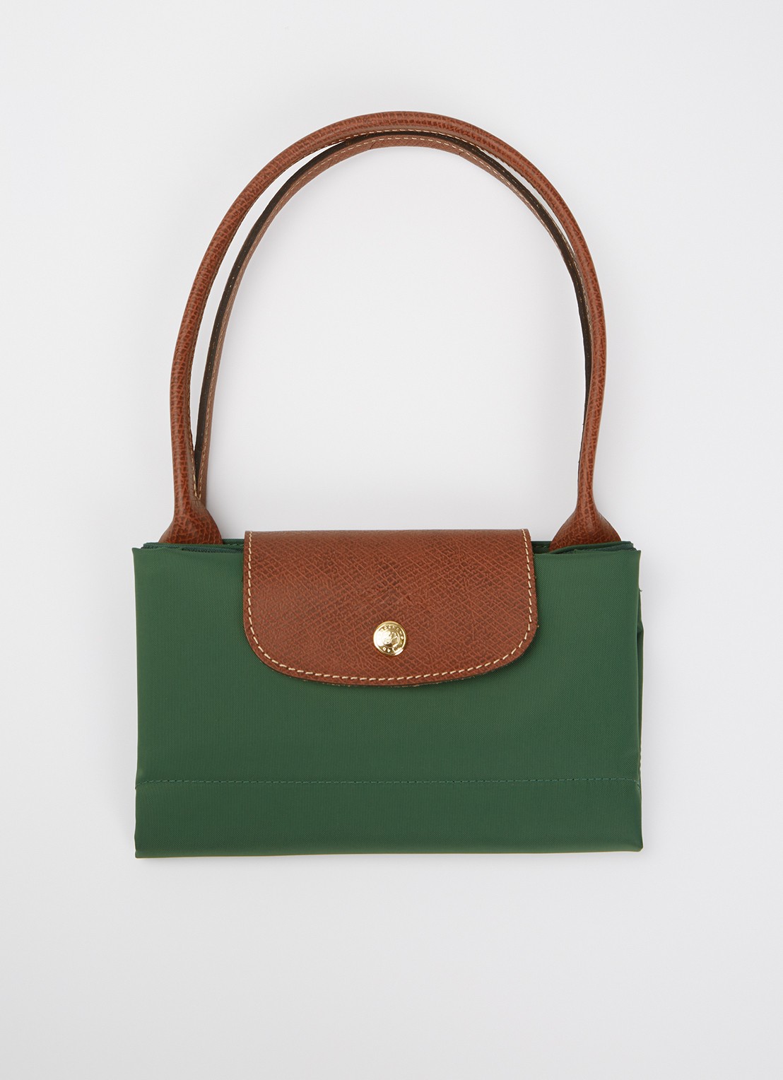 Longchamp Le Pliage Original schoudertas M met leren details - detail 6 groen