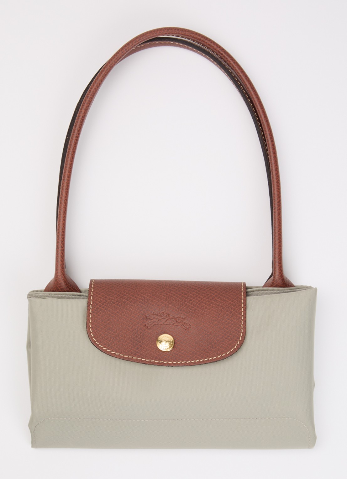 Longchamp Le Pliage Original schoudertas M met leren details - detail 3 grijs