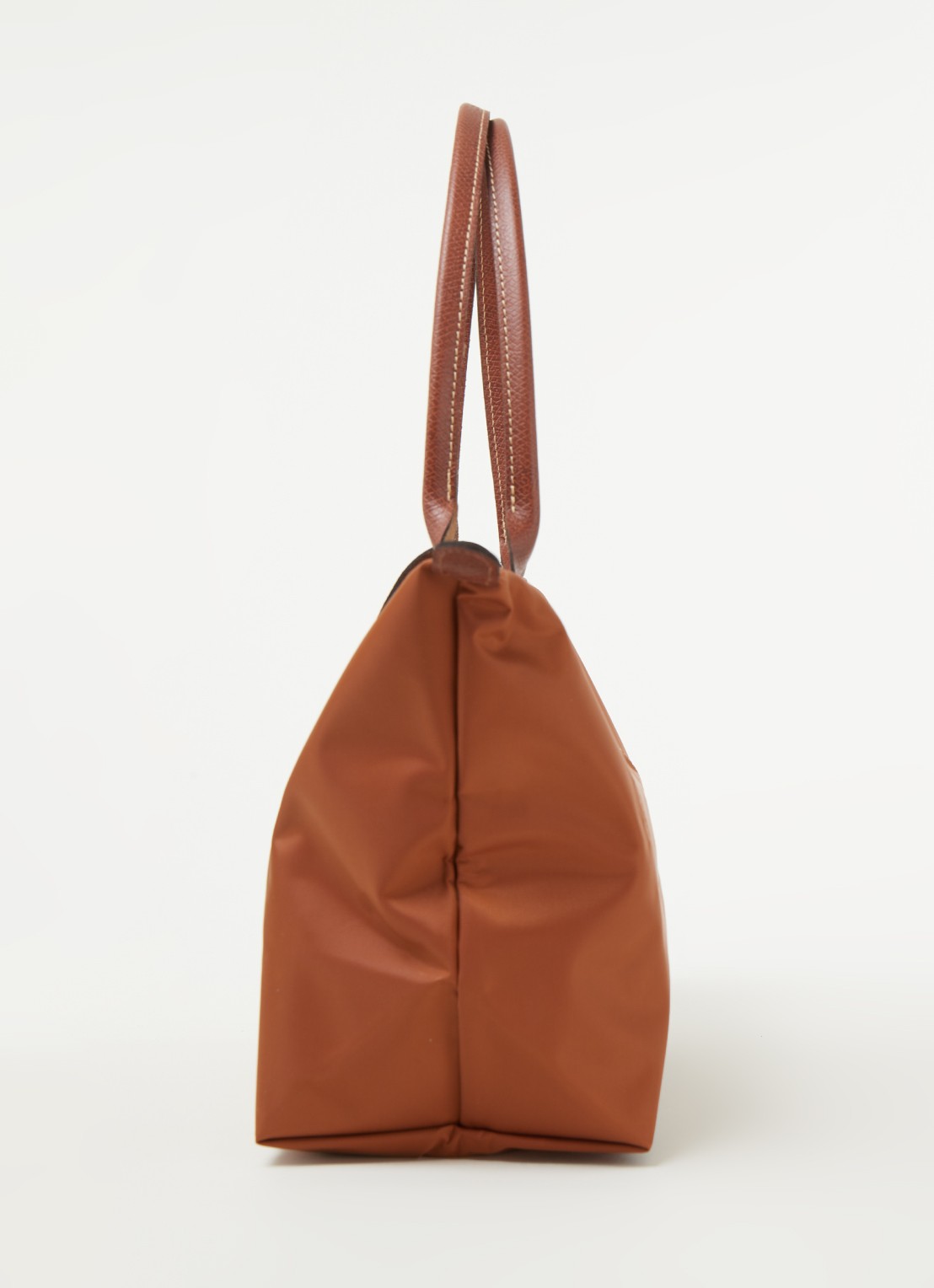 Longchamp Le Pliage schoudertas S met leren details - detail 2 cognac