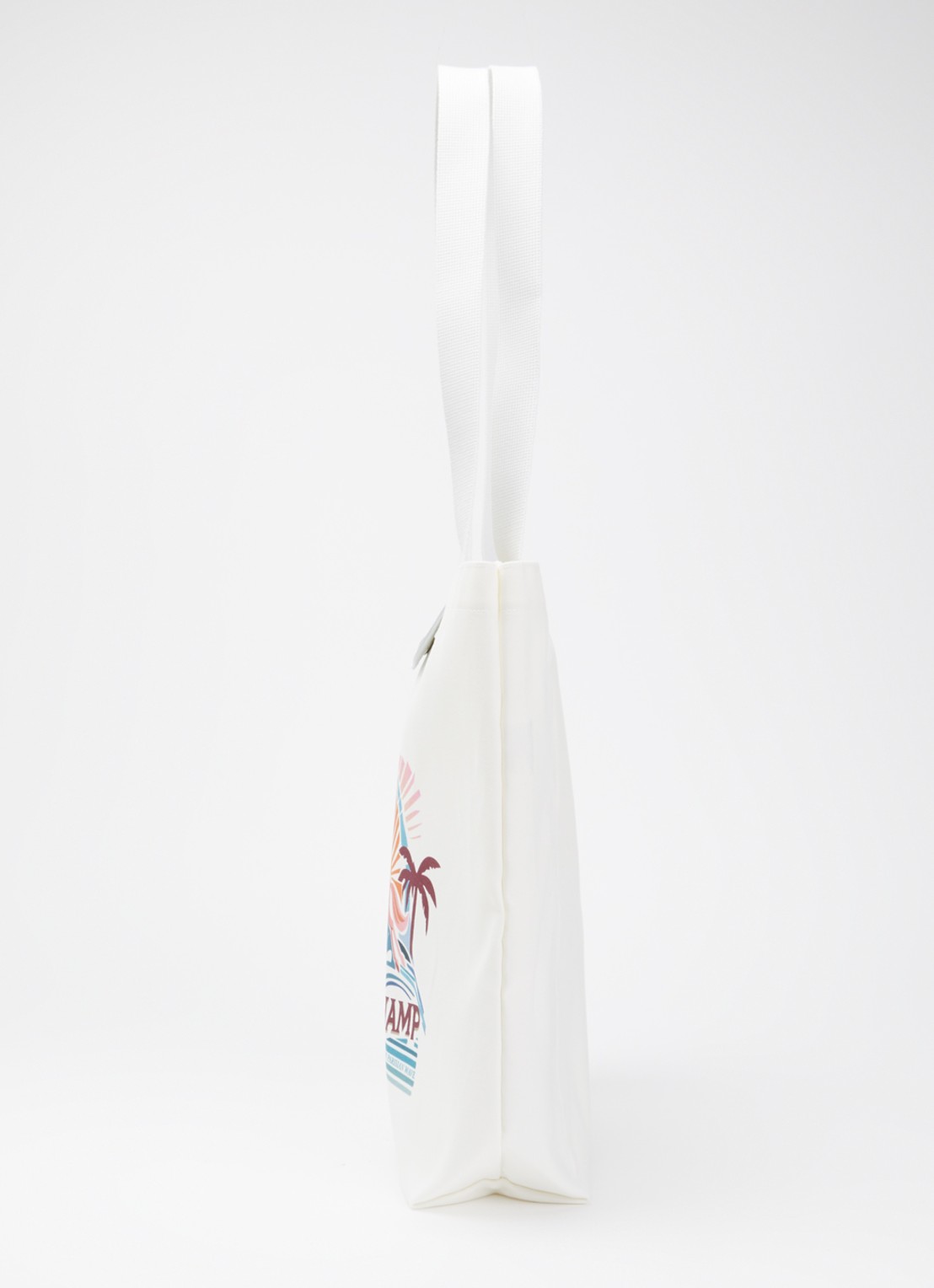 Longchamp Le Pliage shopper M met print en leren details - detail 4 wit
