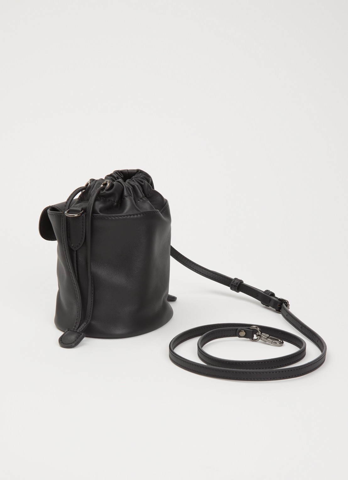 Longchamp Le Pliage Xtra crossbodytas XS van leer - achterkant 3 zwart