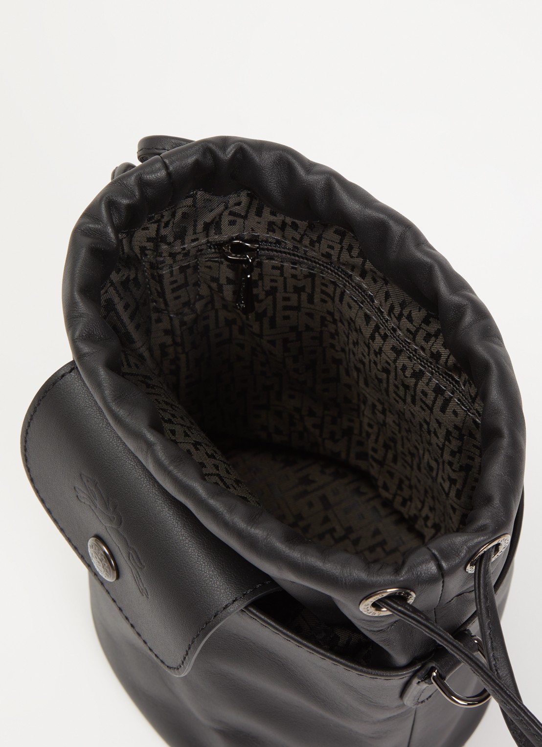 Longchamp Le Pliage Xtra crossbodytas XS van leer - detail 4 zwart