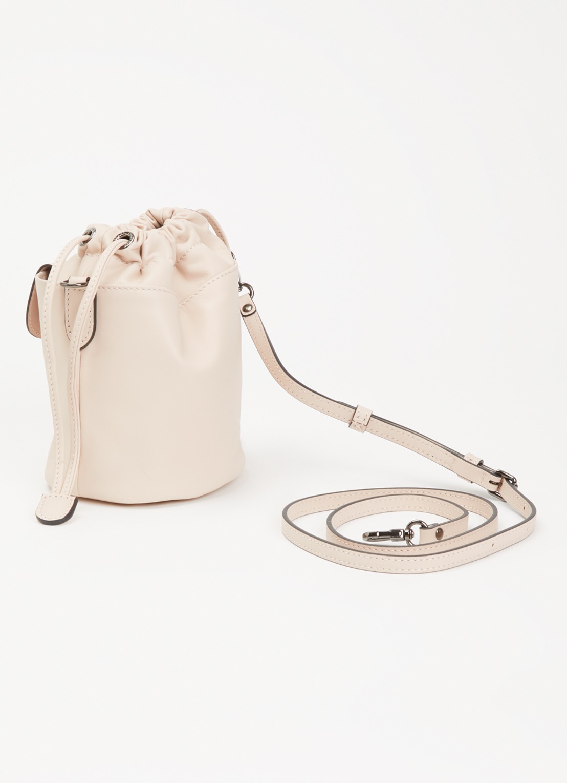 Longchamp Le Pliage Xtra crossbodytas XS van leer - achterkant 6 lichtroze