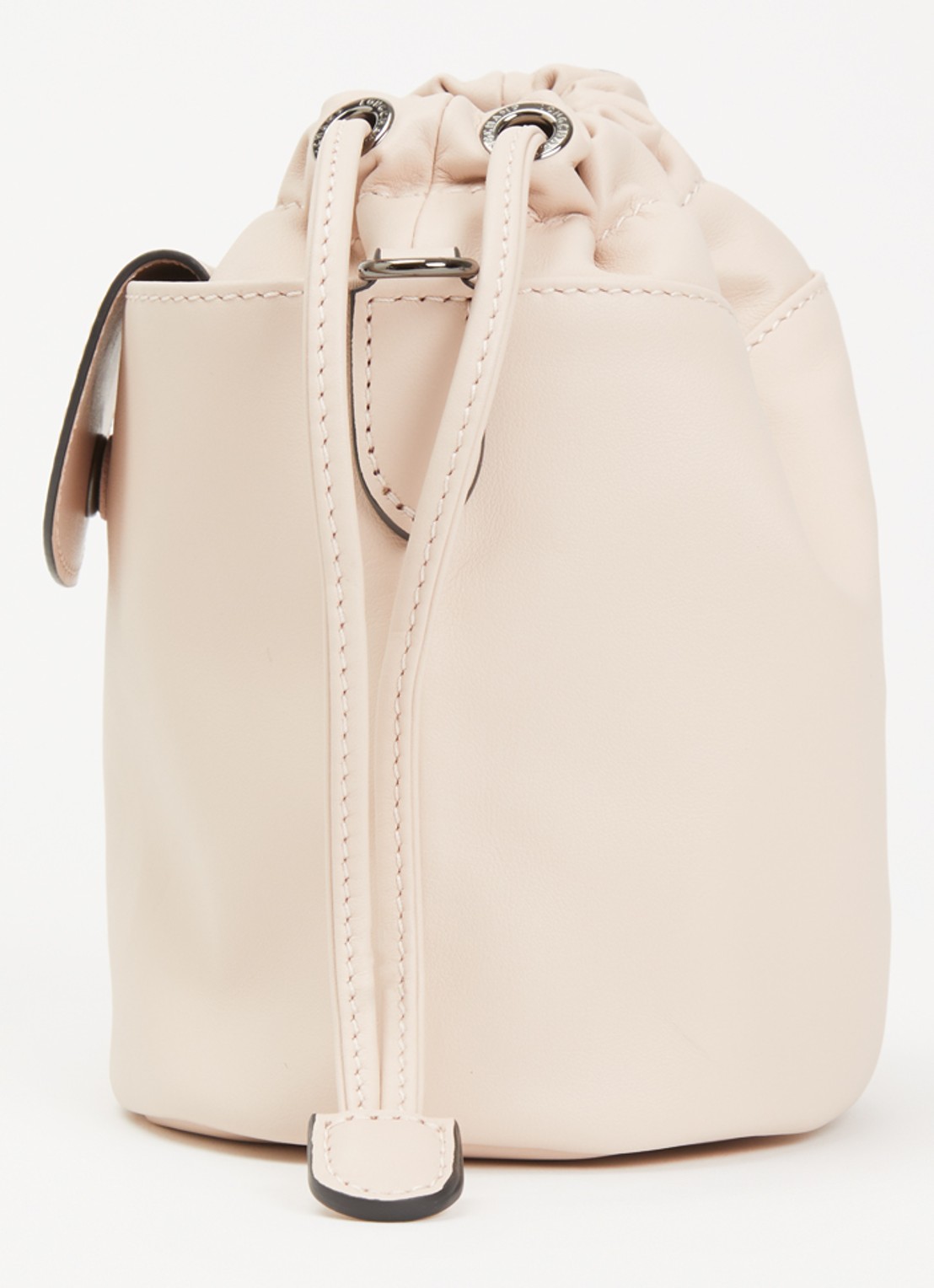 Longchamp Le Pliage Xtra crossbodytas XS van leer - detail 2 lichtroze