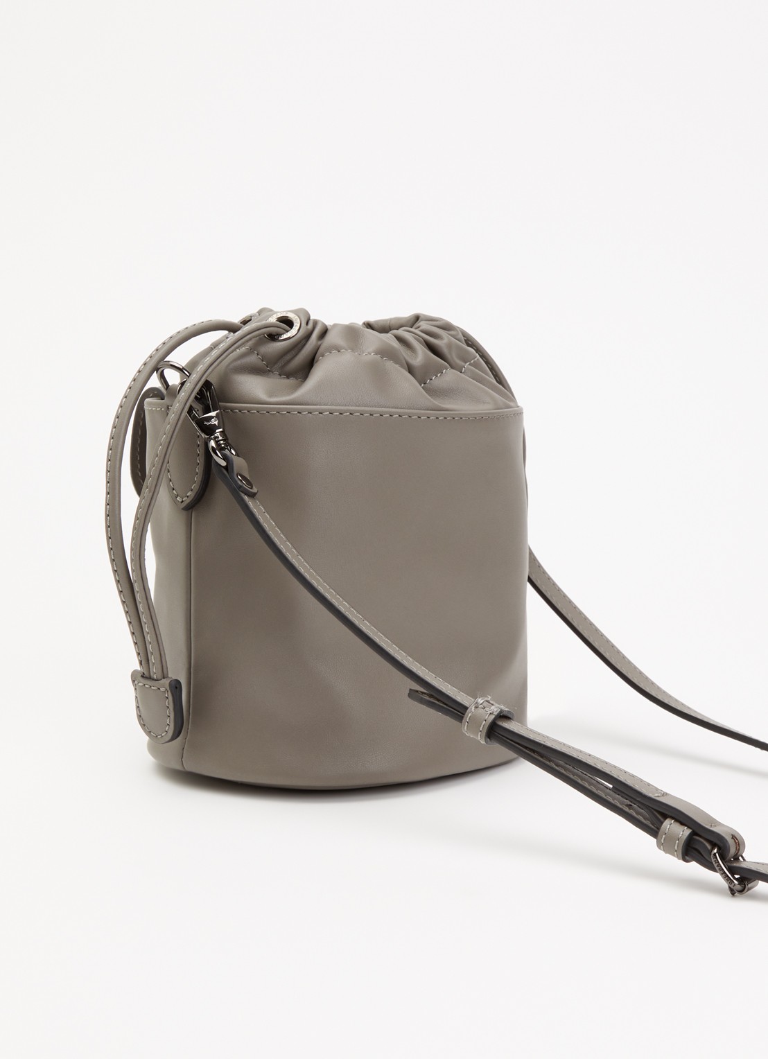 Longchamp Le Pliage Xtra crossbodytas XS van leer - achterkant taupe