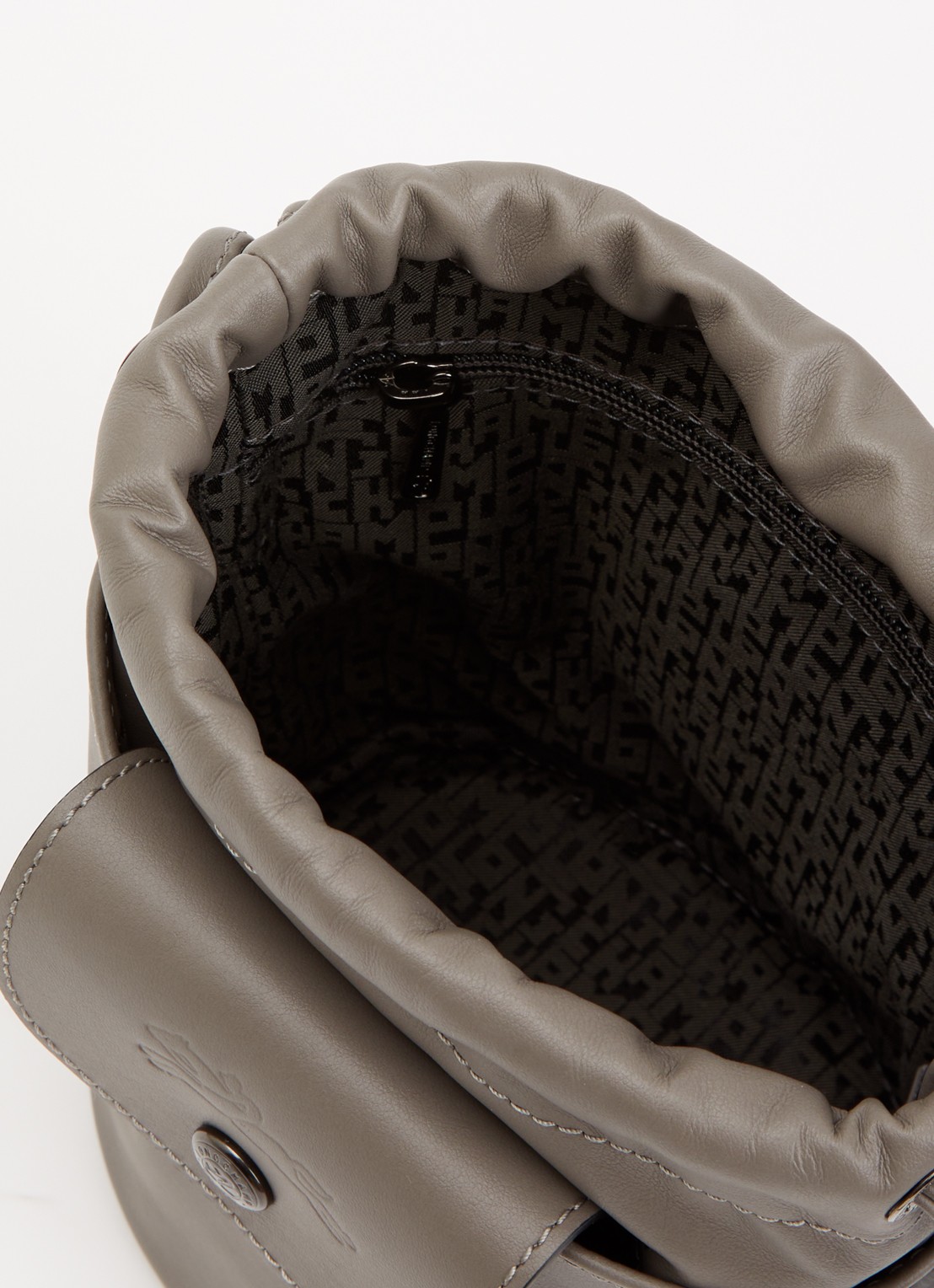 Longchamp Le Pliage Xtra crossbodytas XS van leer - detail 2 taupe