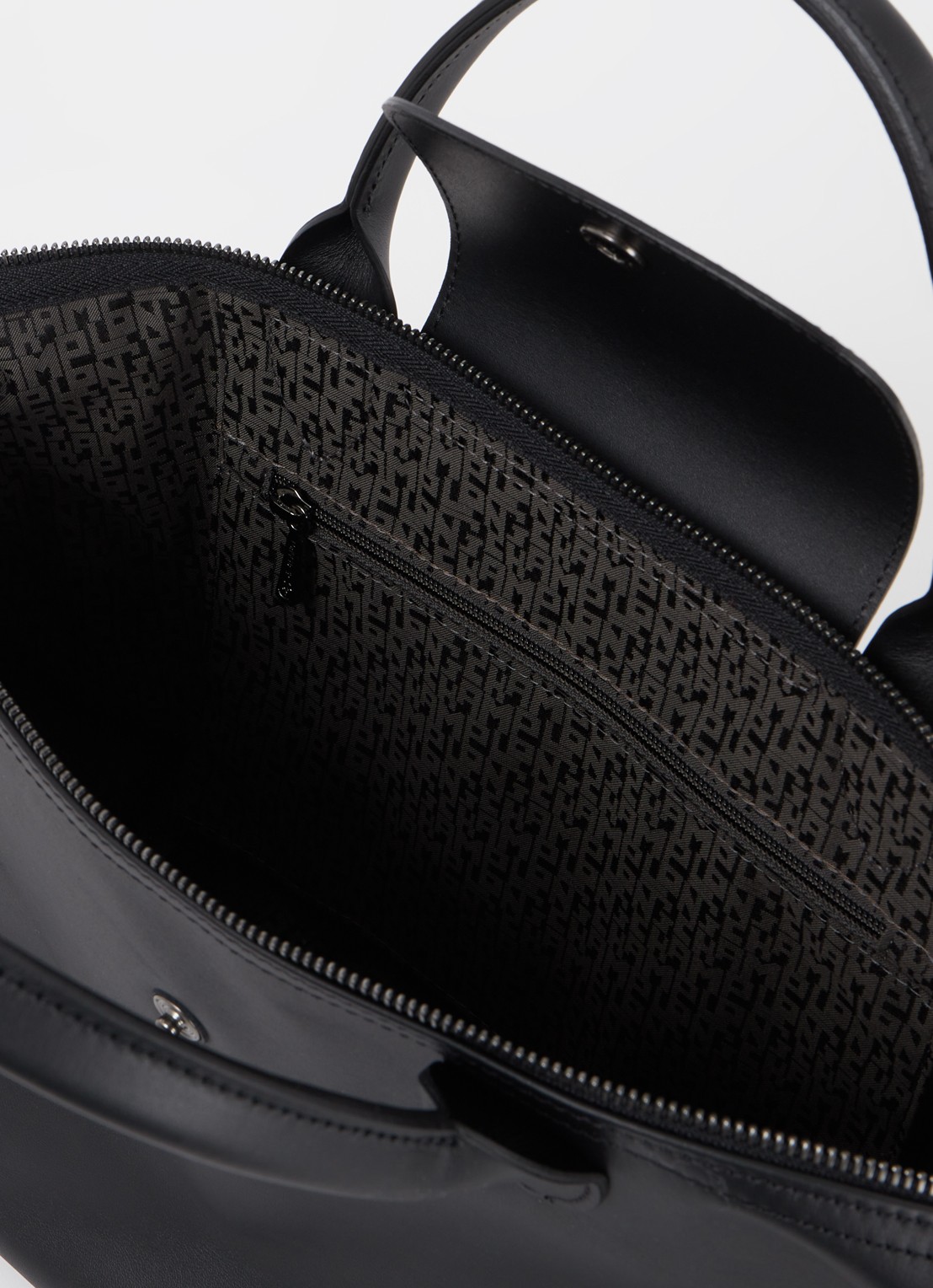 Longchamp Le Pliage Xtra handtas S van leer - detail 4 zwart