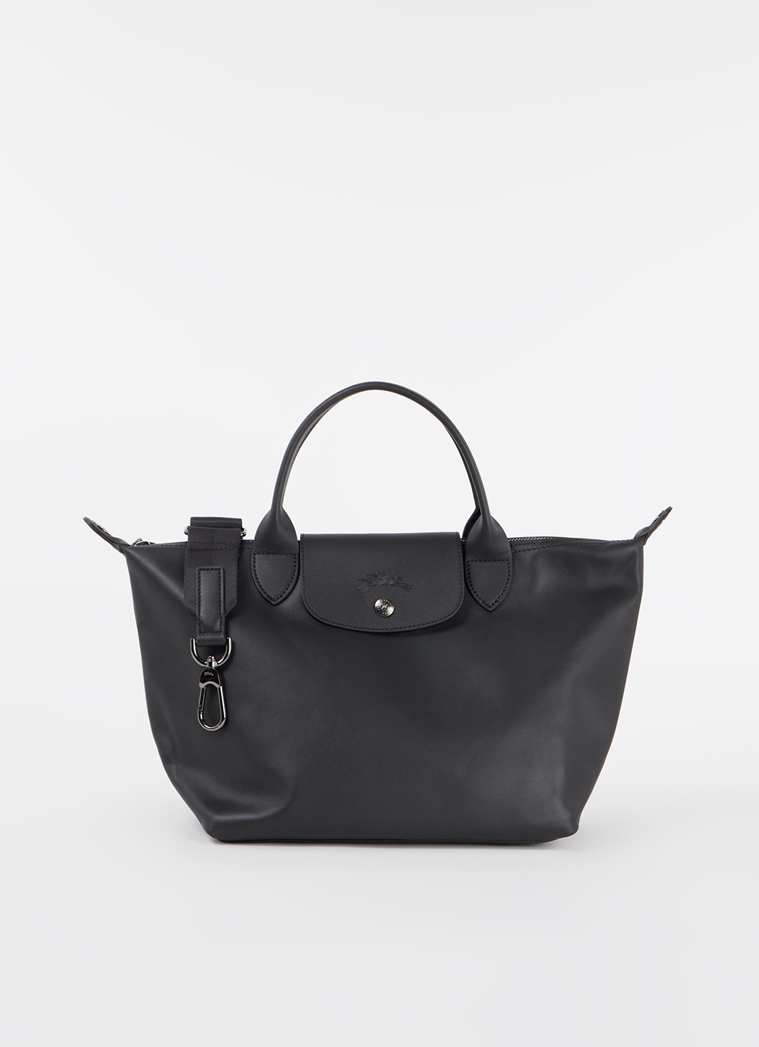 Longchamp Le Pliage Xtra handtas S van leer - voorkant zwart