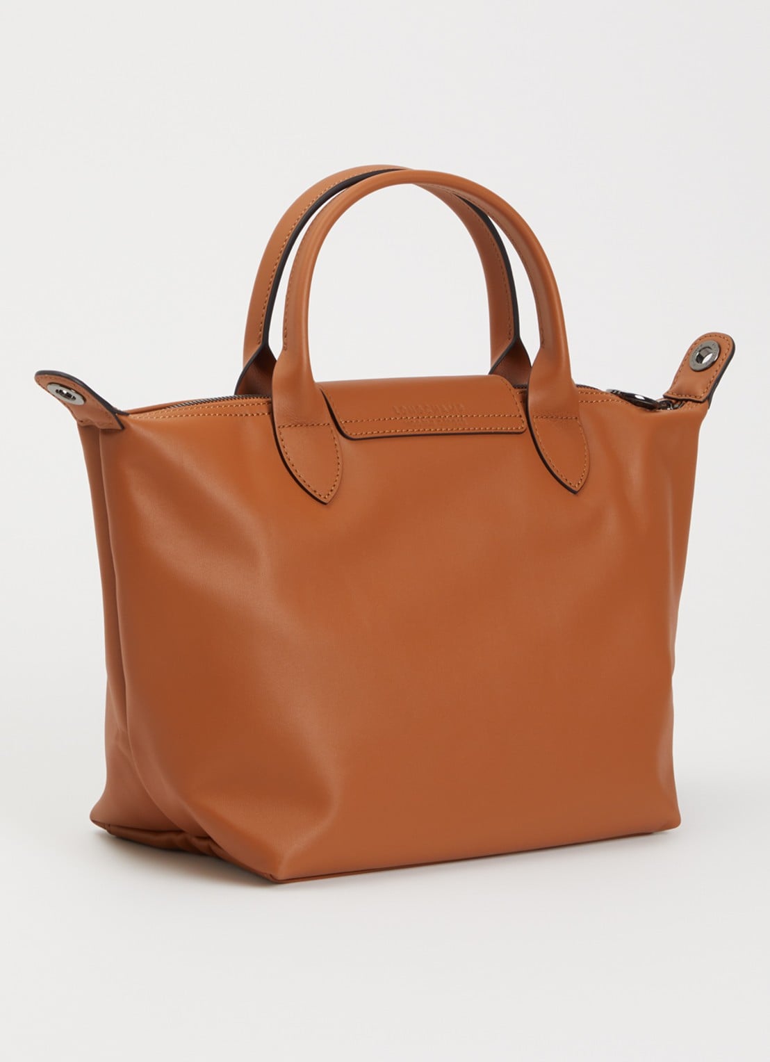 Longchamp Le Pliage Xtra handtas S van leer - achterkant oranjebruin