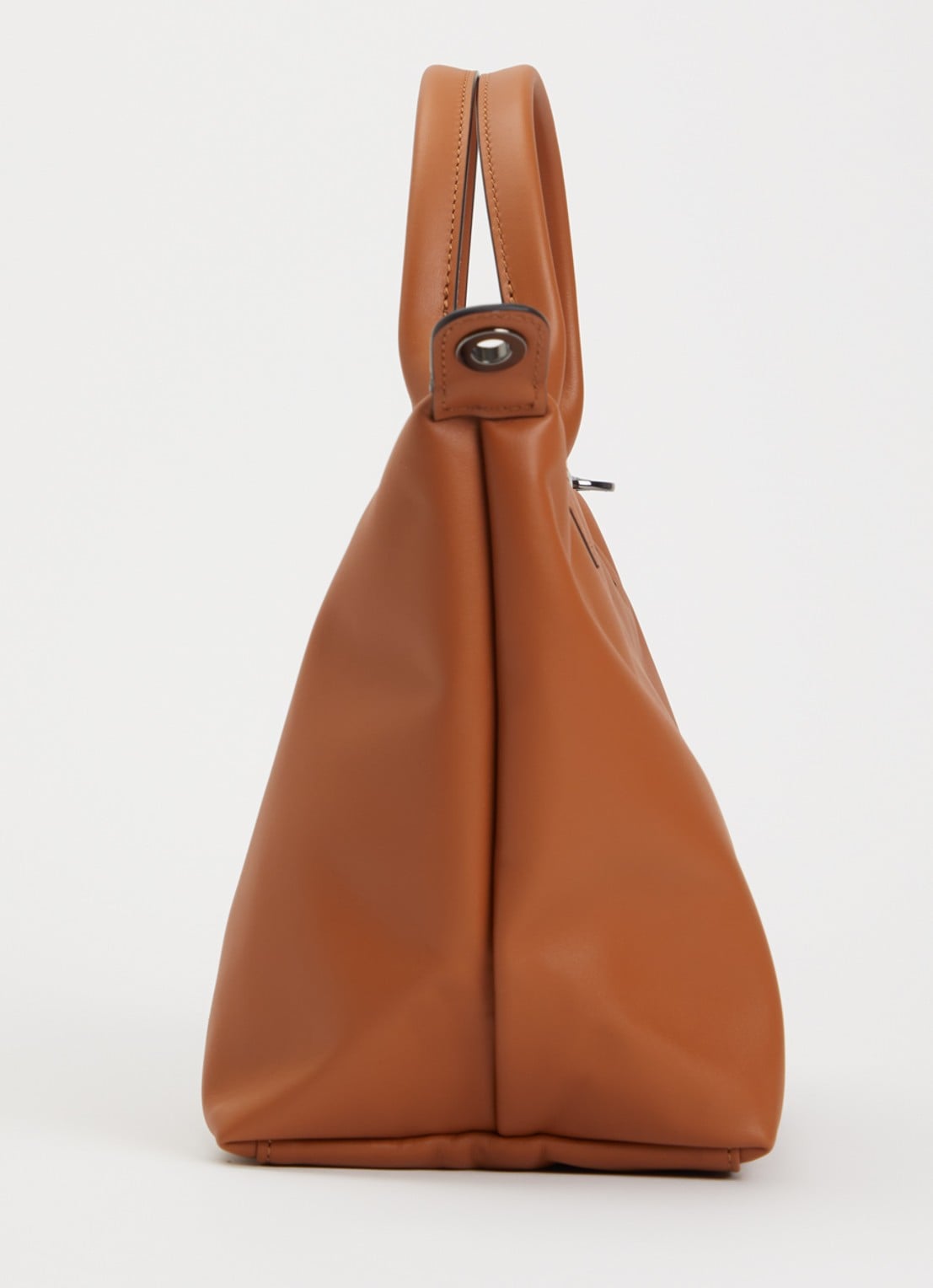 Longchamp Le Pliage Xtra handtas S van leer - detail 6 oranjebruin