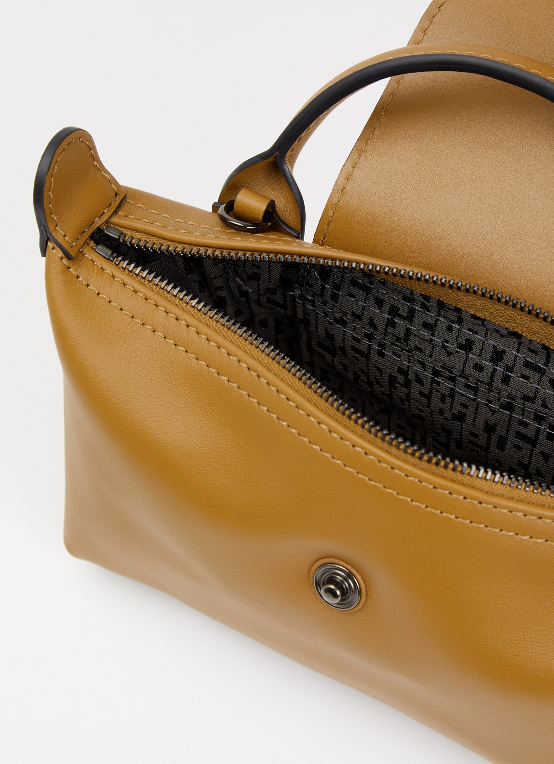 Longchamp Le Pliage Xtra handtas XS van leer met afneembare schouderriem - detail 2 cognac