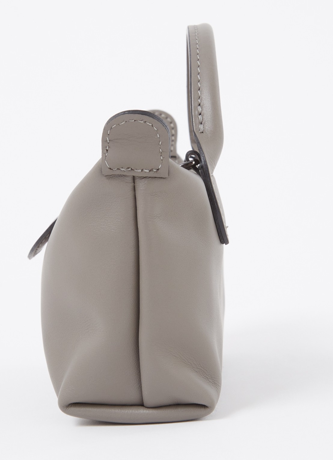 Longchamp Le Pliage Xtra handtas XS van leer - detail 5 grijs