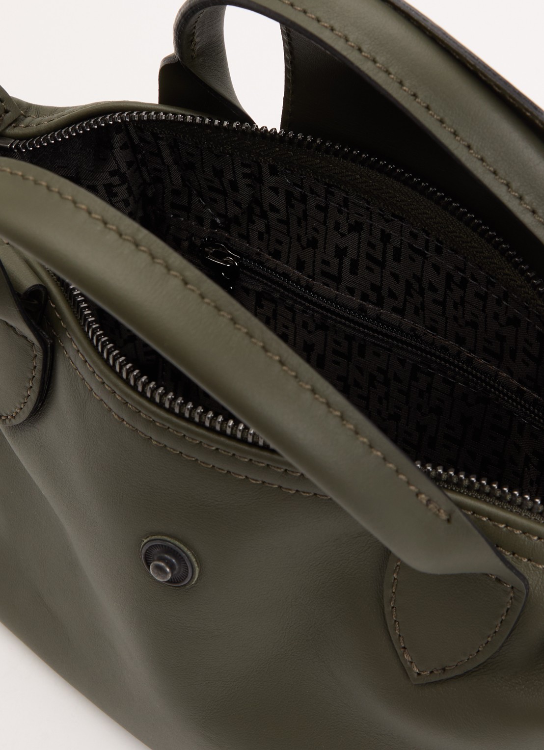 Longchamp Le Pliage Xtra handtas XS van leer - detail 5 legergroen