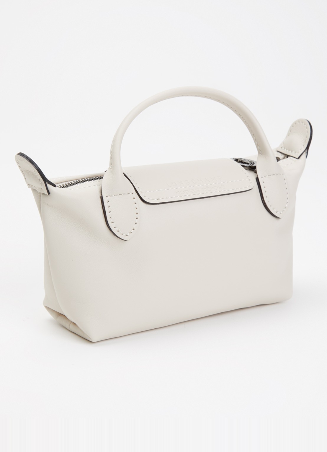 Longchamp Le Pliage Xtra handtas XS van leer - achterkant creme