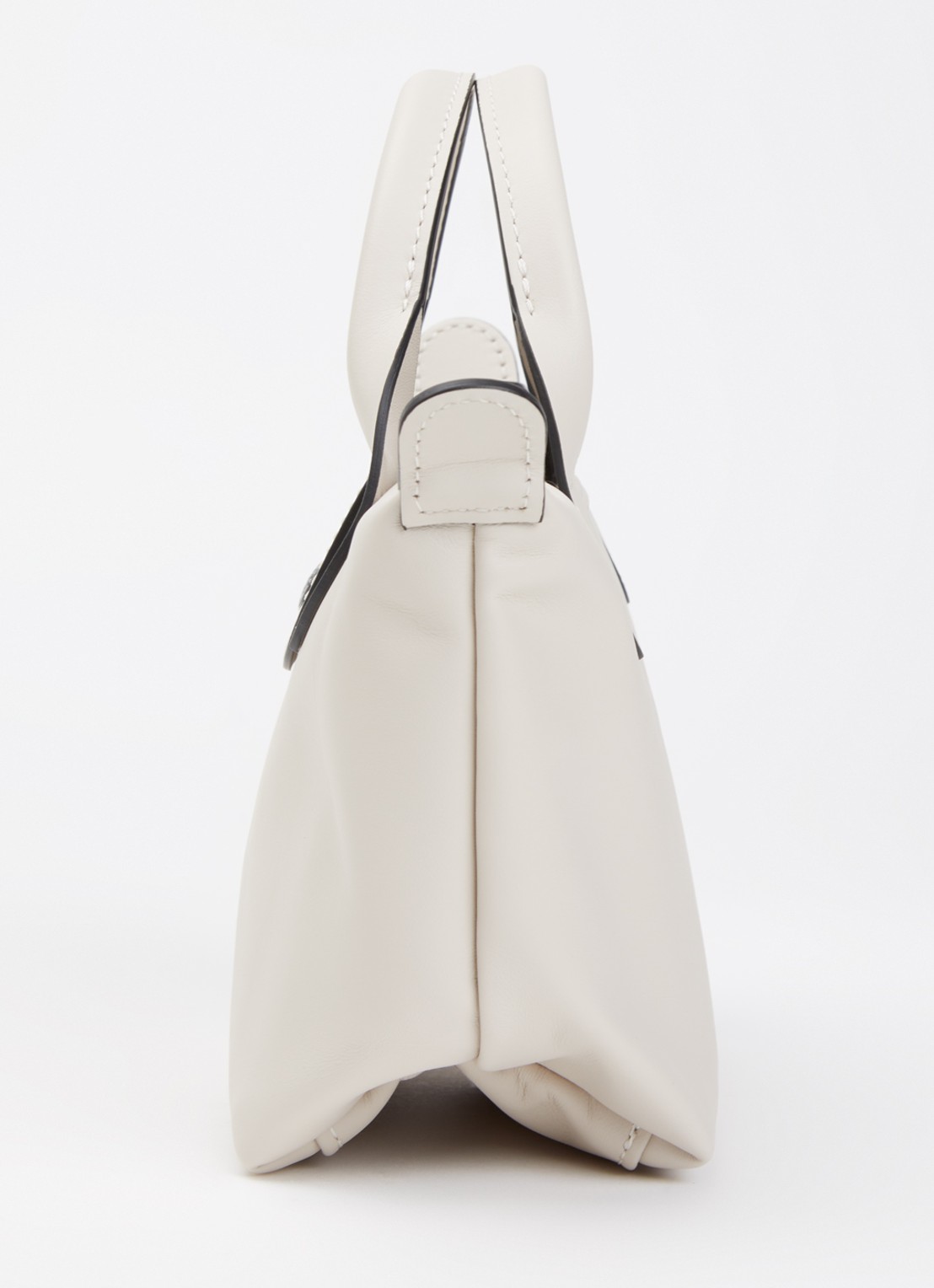 Longchamp Le Pliage Xtra handtas XS van leer - detail 2 lichtgrijs
