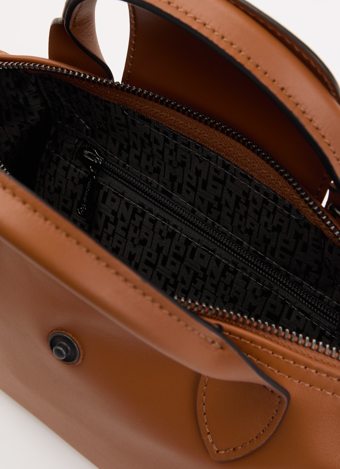 Longchamp Le Pliage Xtra handtas XS van leer - detail 4 oranjebruin