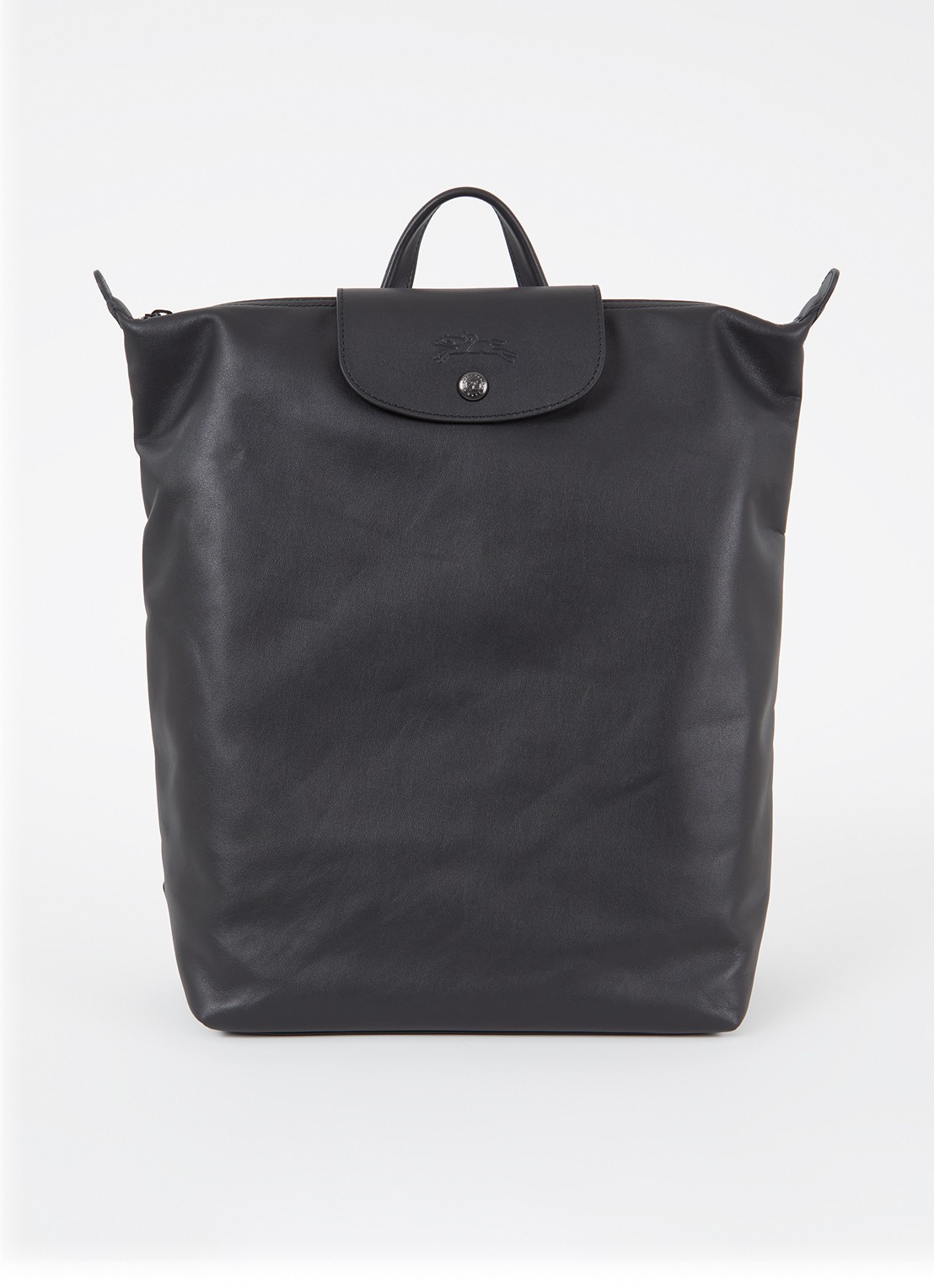 Longchamp Le Pliage Xtra rugzak M van leer - voorkant 3 zwart