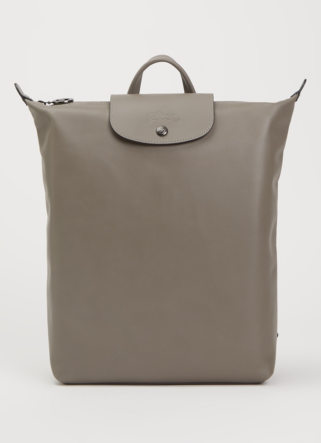 Longchamp Le Pliage Xtra rugzak M van leer - voorkant 2 taupe