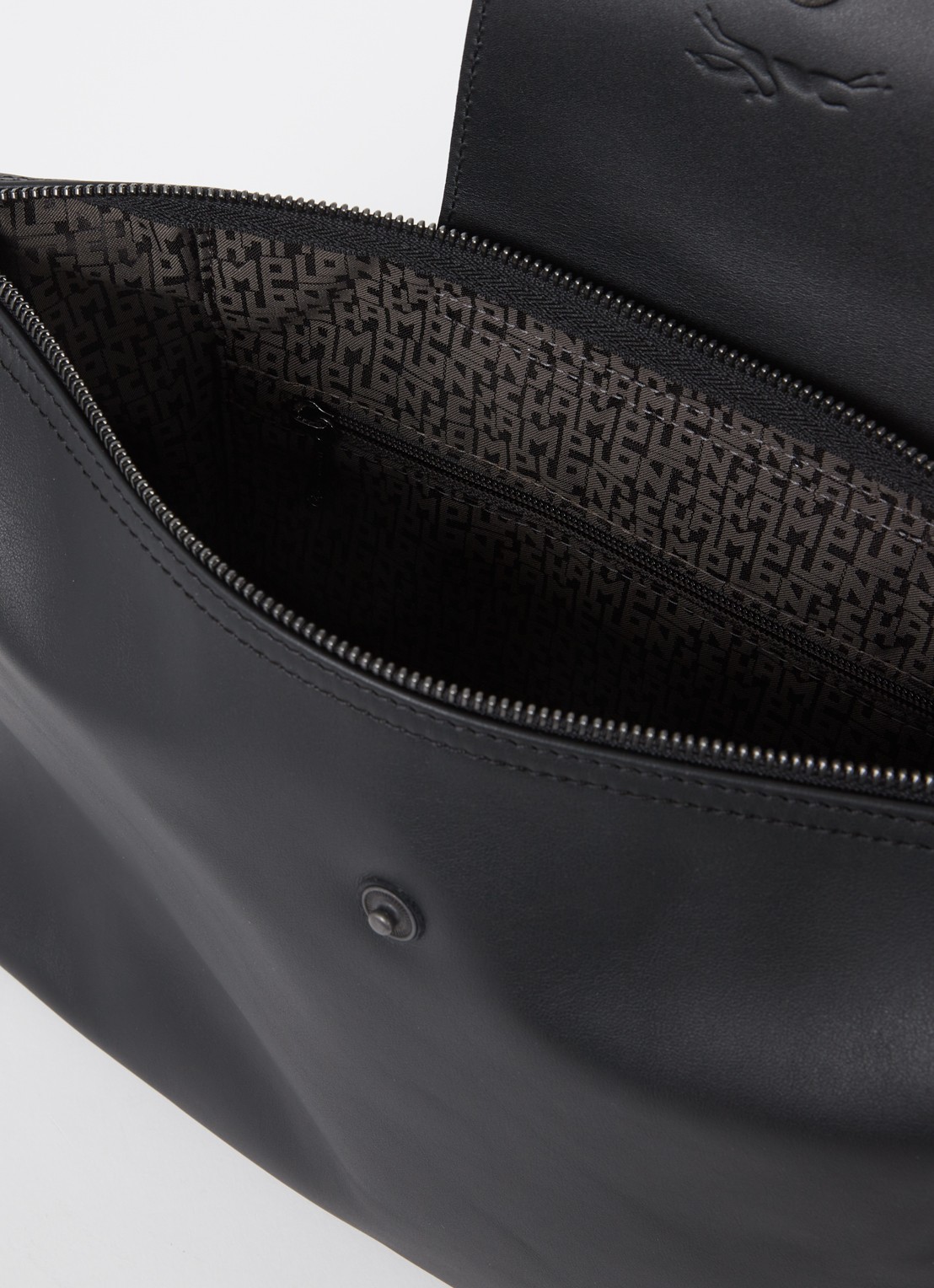 Longchamp Le Pliage Xtra schoudertas M van leer - detail 4 zwart
