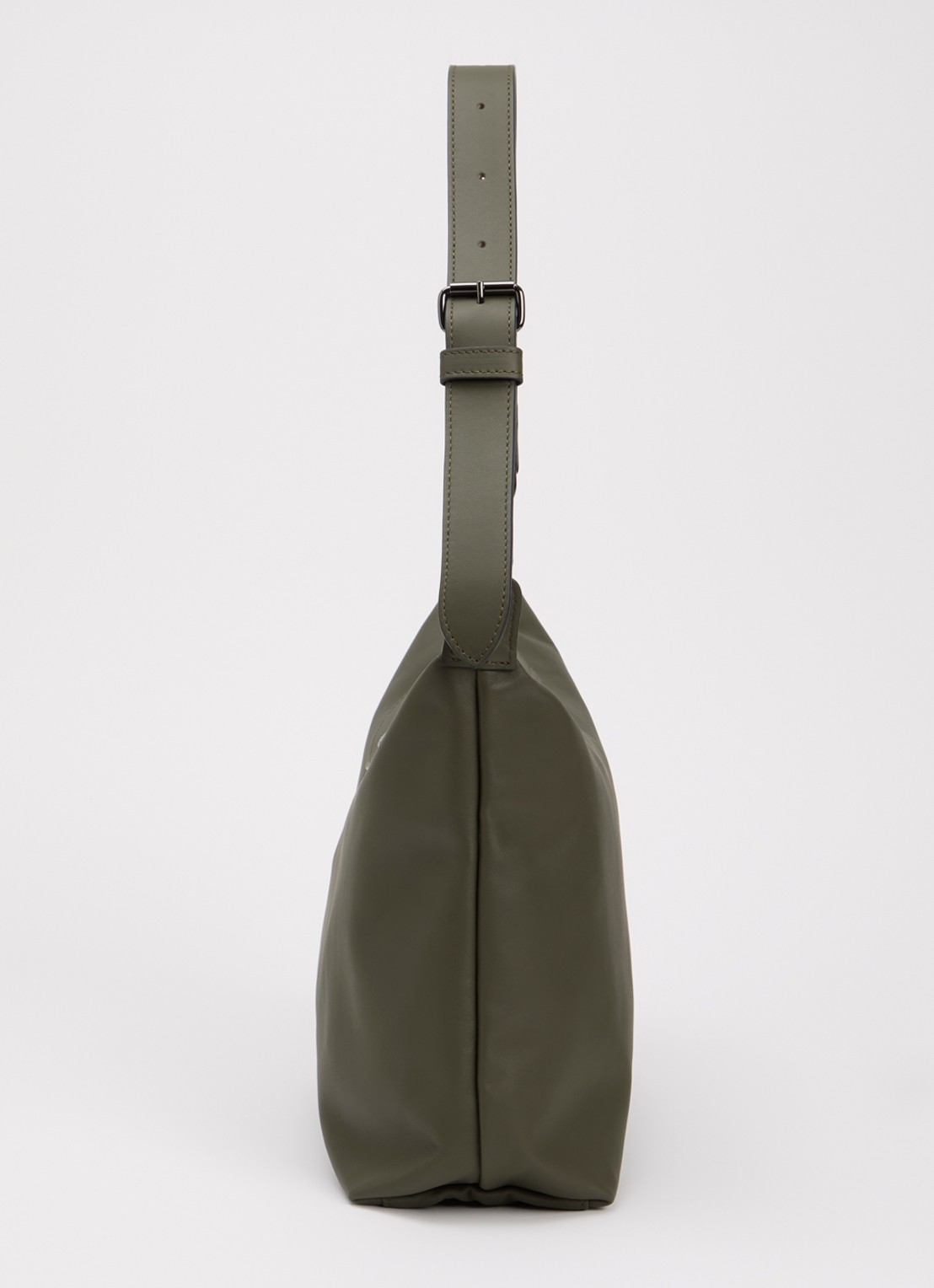 Longchamp Le Pliage Xtra schoudertas M van leer - detail 2 bronsgroen