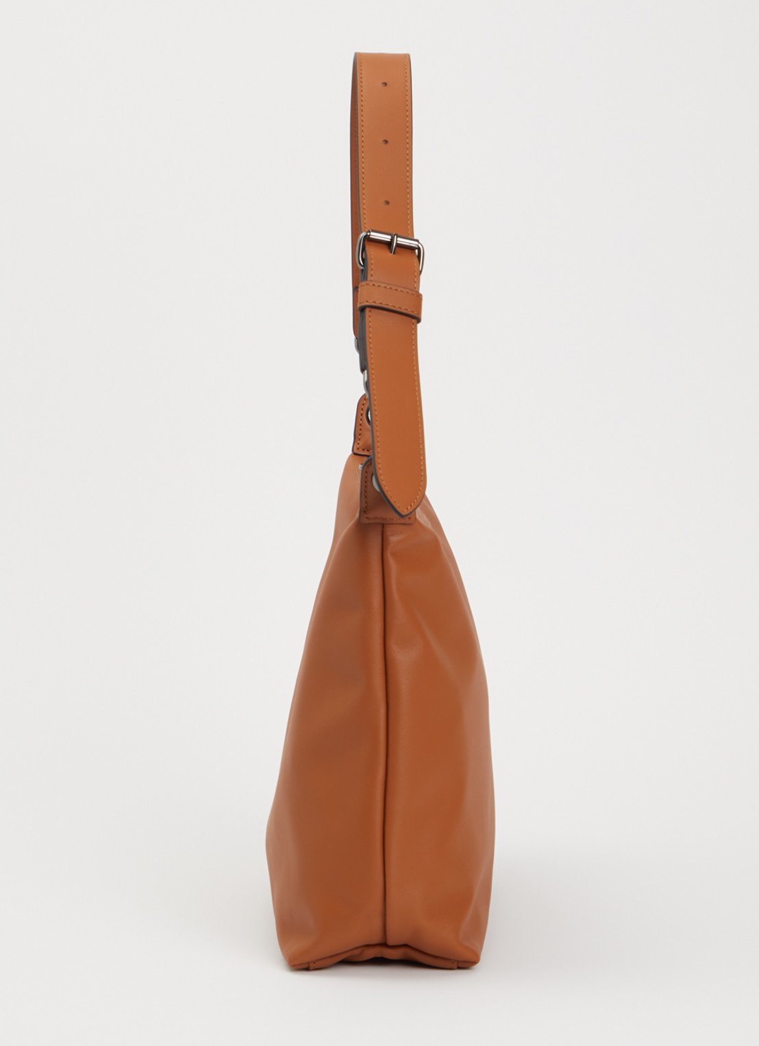 Longchamp Le Pliage Xtra schoudertas M van leer - detail 3 oranjebruin